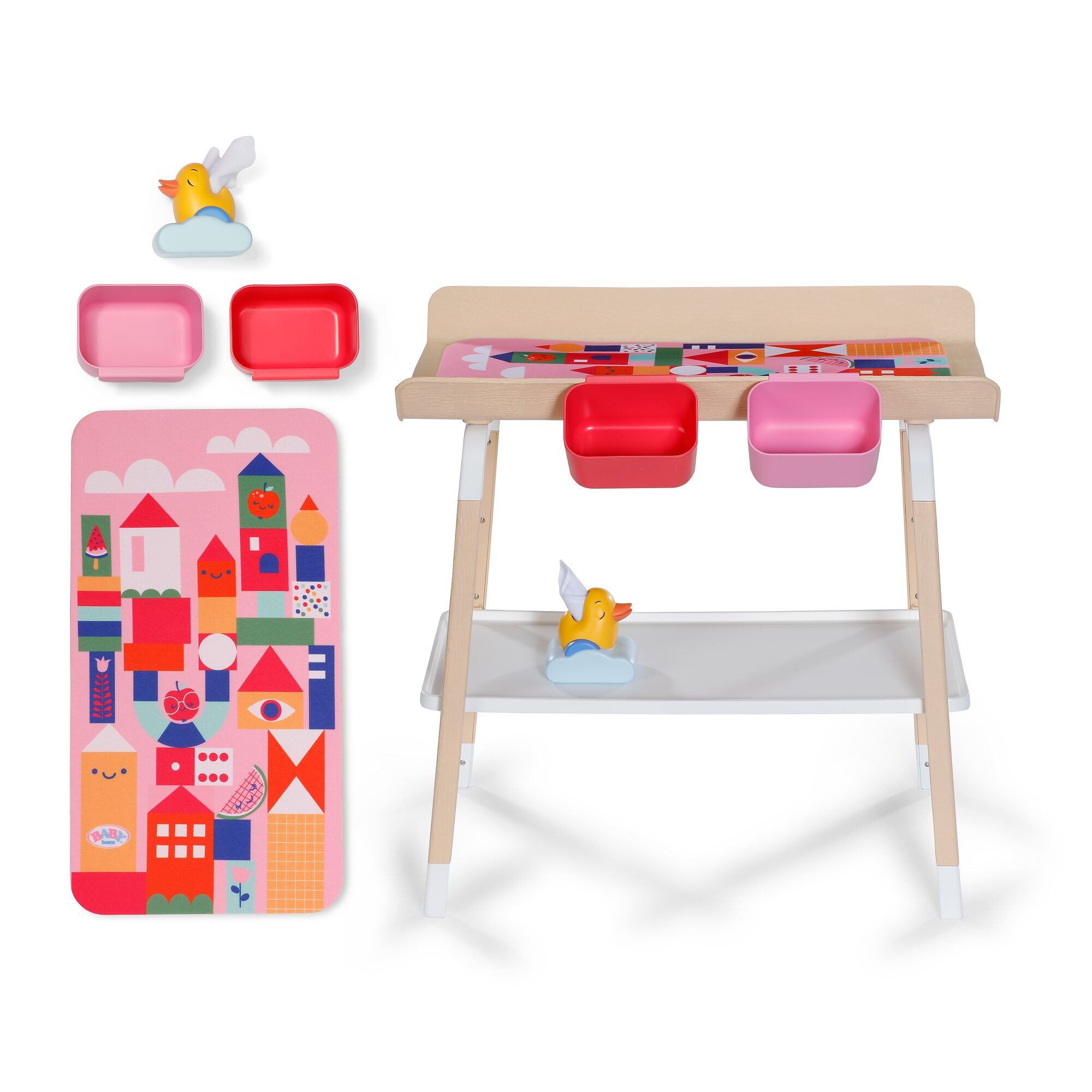Baby Born Puppenwickeltisch Wickeltisch, im Scandi-Design für 36 cm und 43 cm Puppen