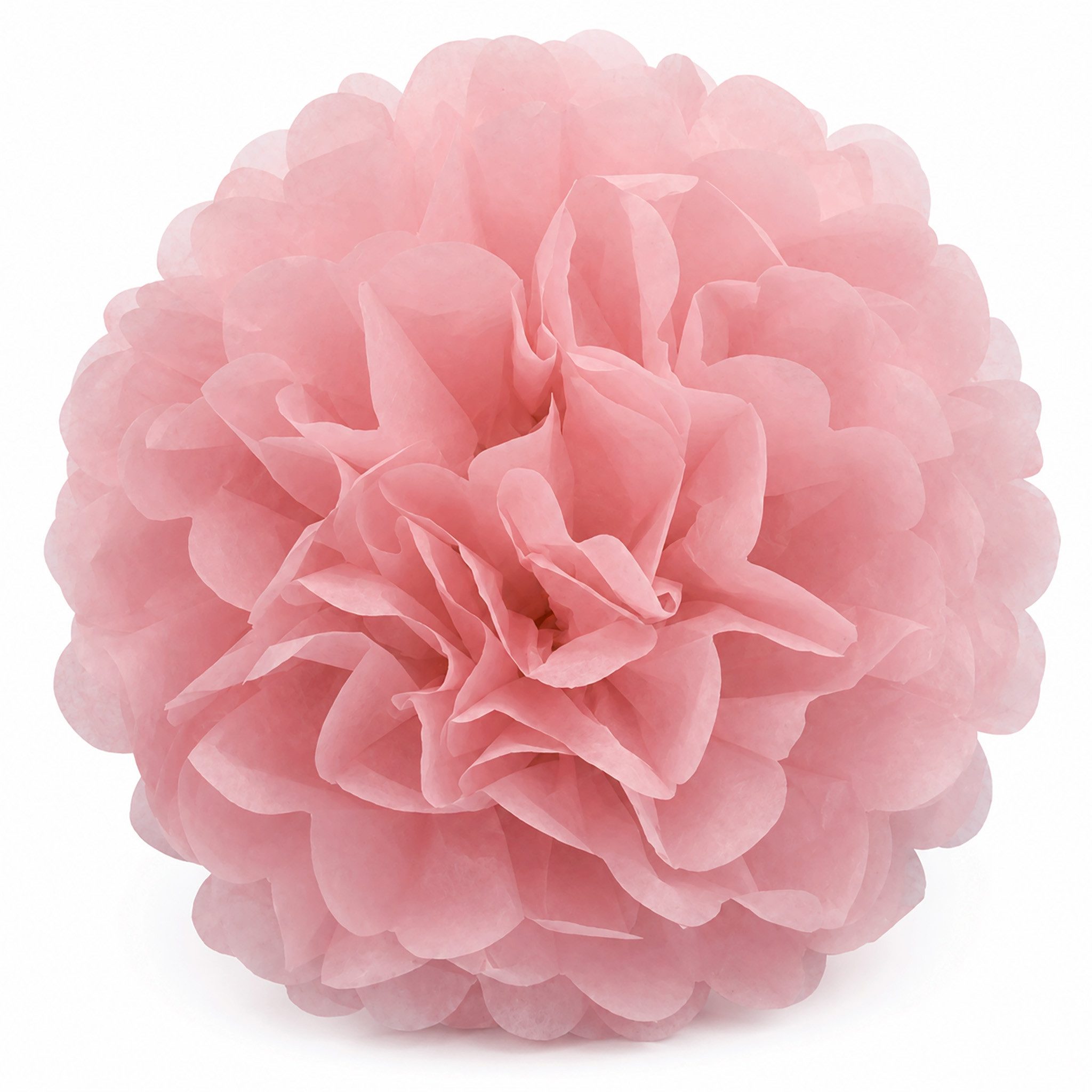 Creativery Pompon, Pompon 12cm Papier 1 Stück Altrosa
