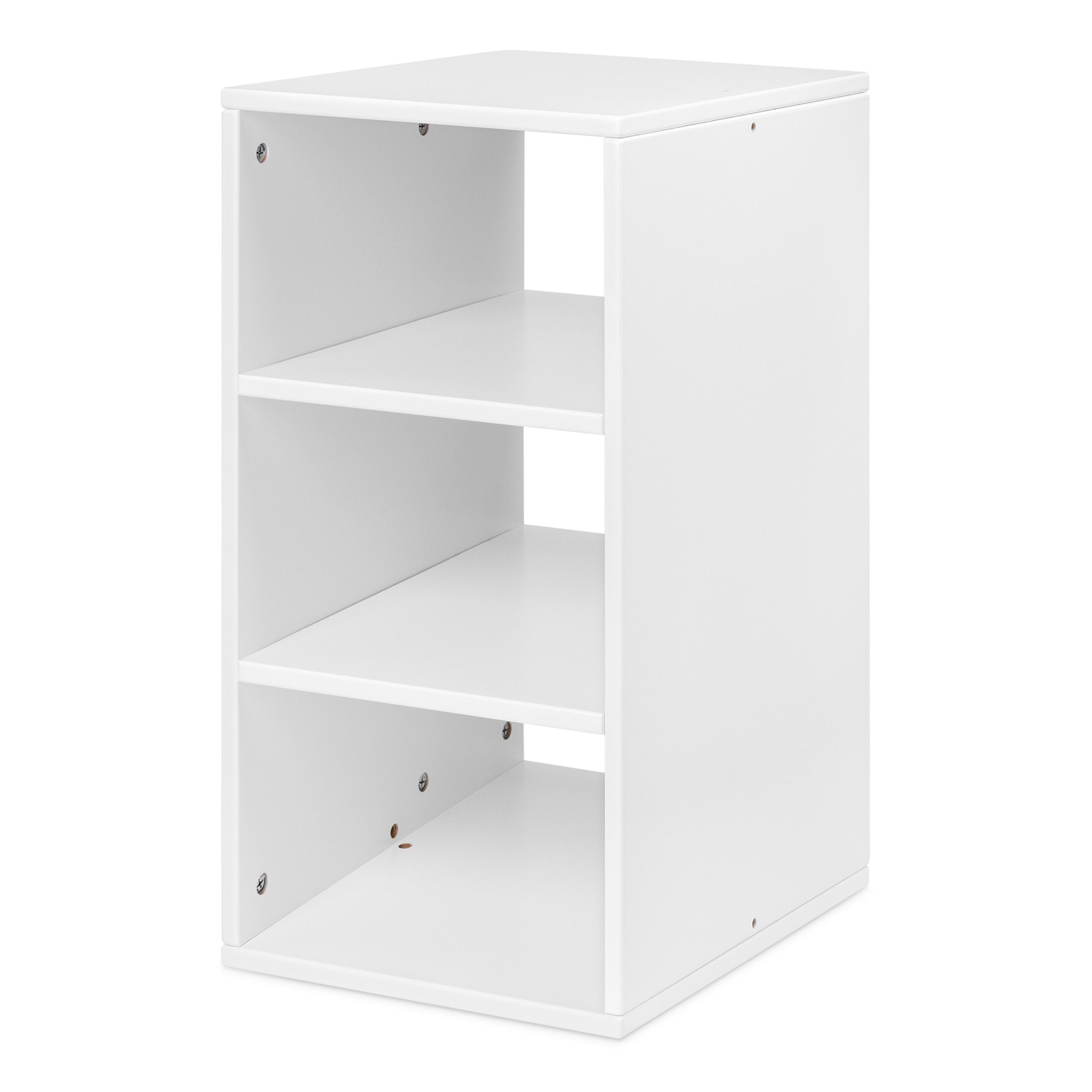 Ehrenkind Kinderregal Aufbewahrungssystem, Regalsystem modular, Groß 63 cm − 3 Fächer Weiß Ohne Boxen, Offener Stauraum für selbstständiges Aufräumen