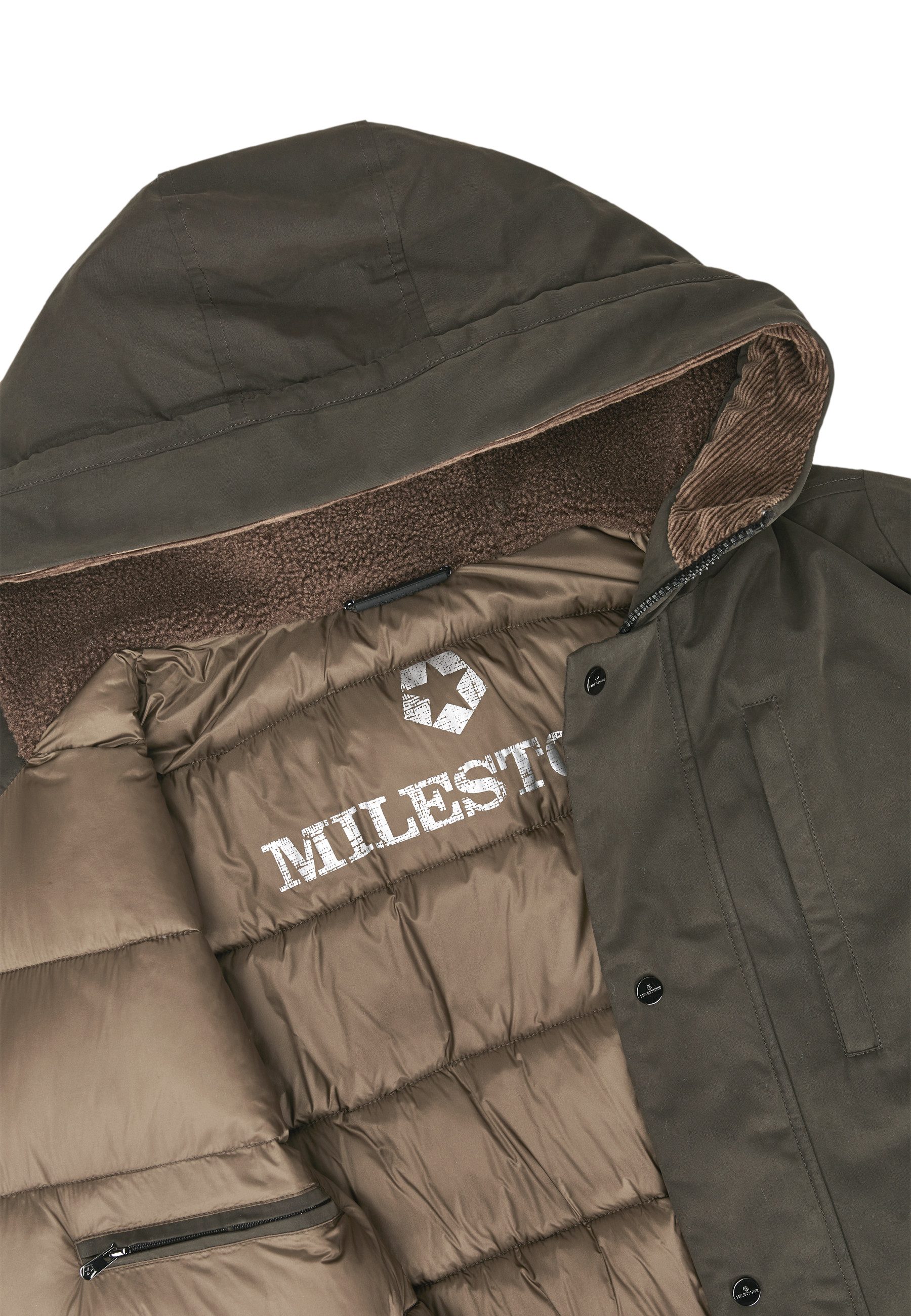 MILESTONE Parka MSLario Herren Jacke Mantel lockere Passform