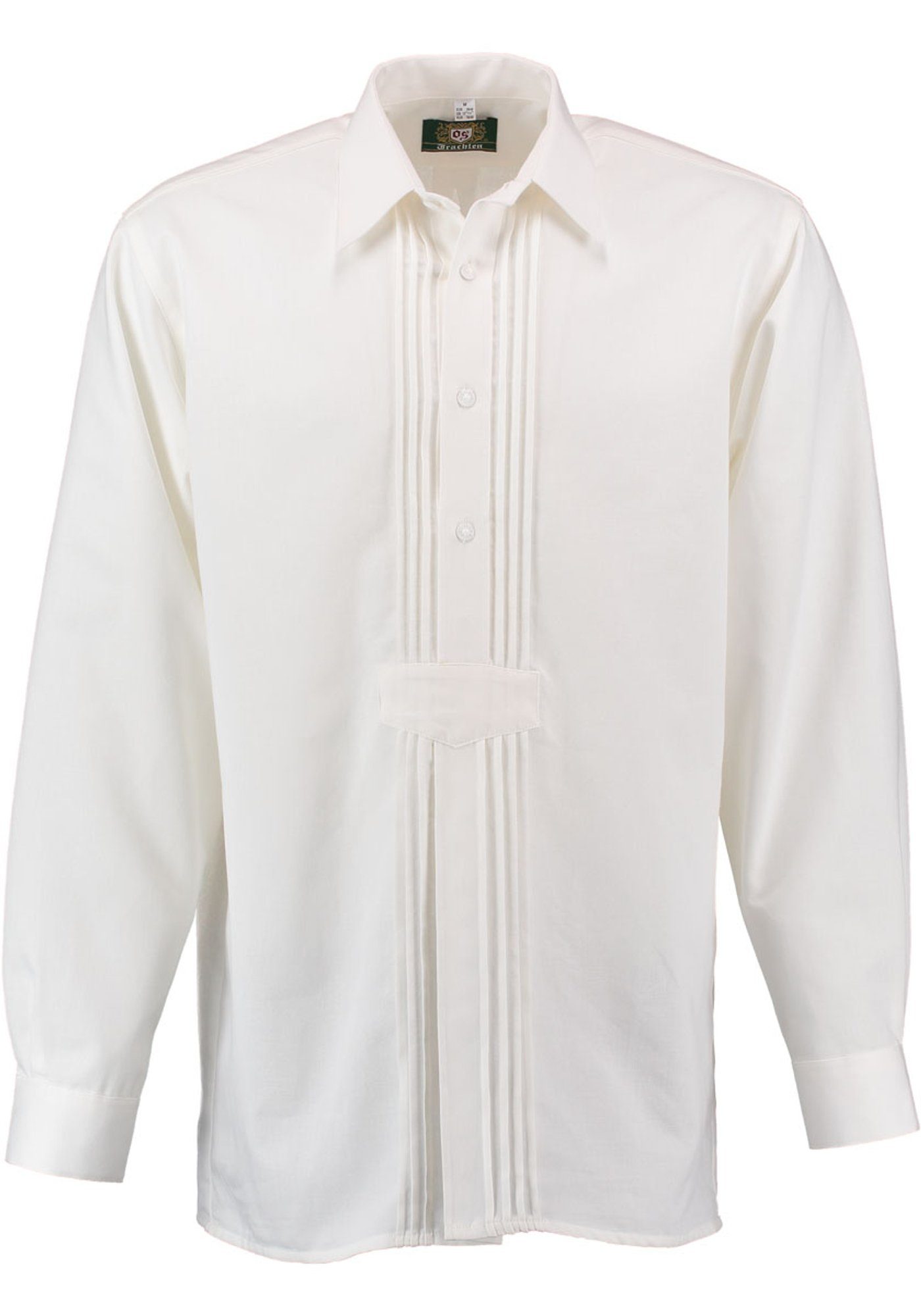 OS-Trachten Trachtenhemd Inojia Langarmhemd 2x3 mit Biesen