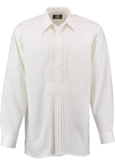 OS-Trachten Trachtenhemd Inojia Langarmhemd mit 2x3 Biesen