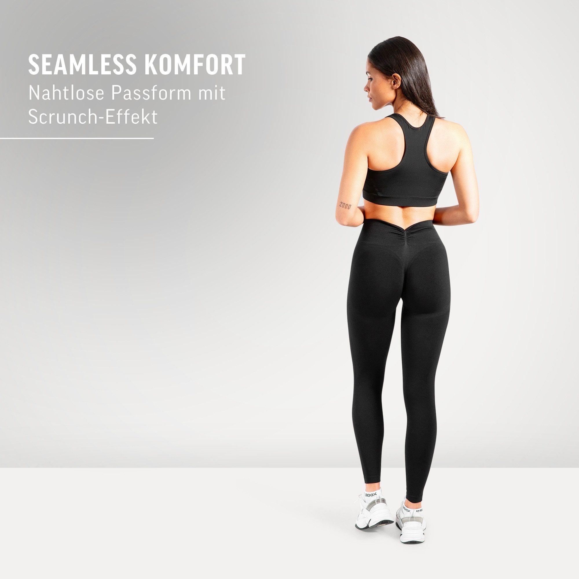 Smilodox Leggings Lesedi, Seamless Scrunch Sporthose, Training & Alltag figurbetonend, High Waist, blickdicht, Booty Scrunch, Training & Yoga