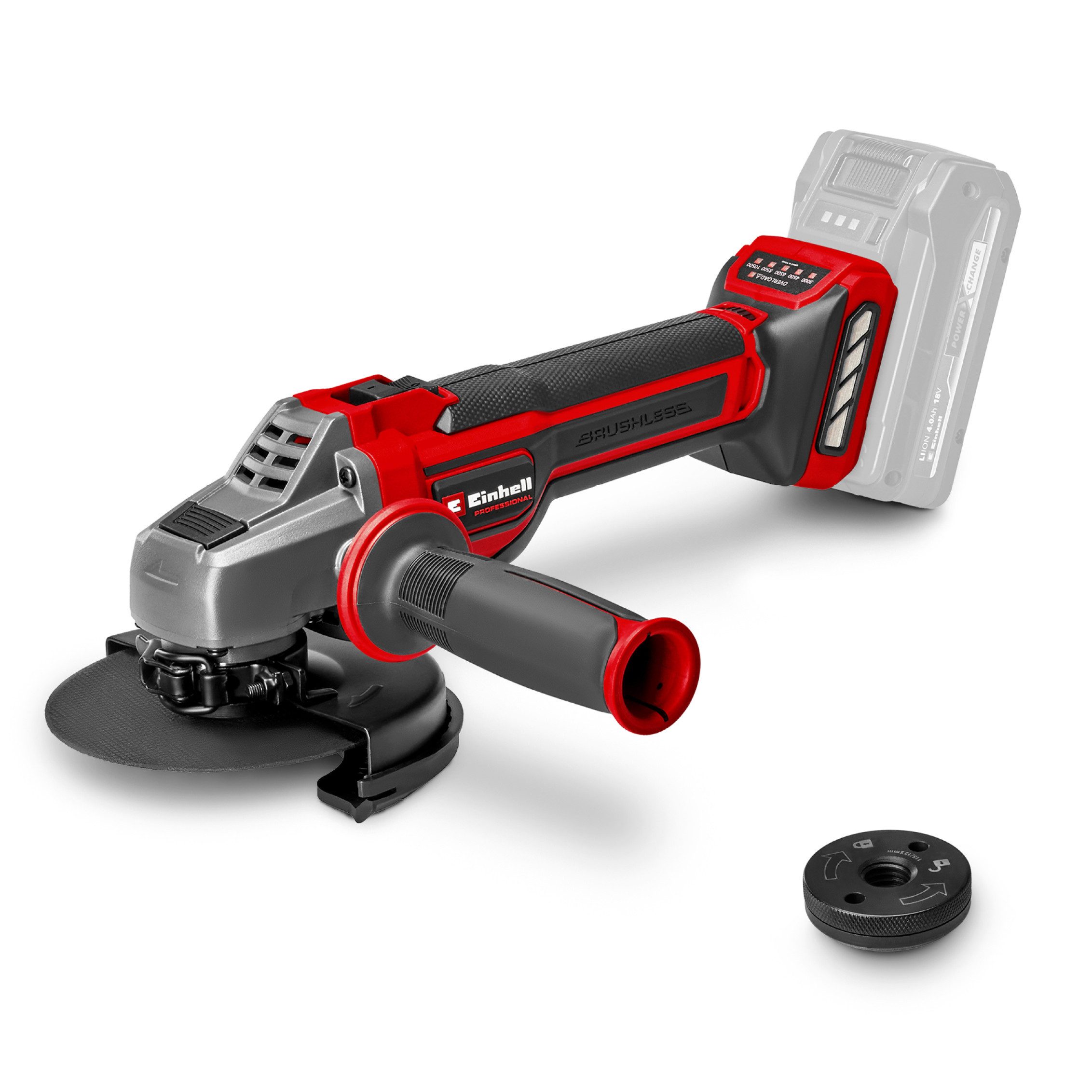 Einhell Akku-Winkelschleifer TP-AG 18/125 CE Q Li - Solo, max. 10500 U/min, ohne Akku und Ladegerät
