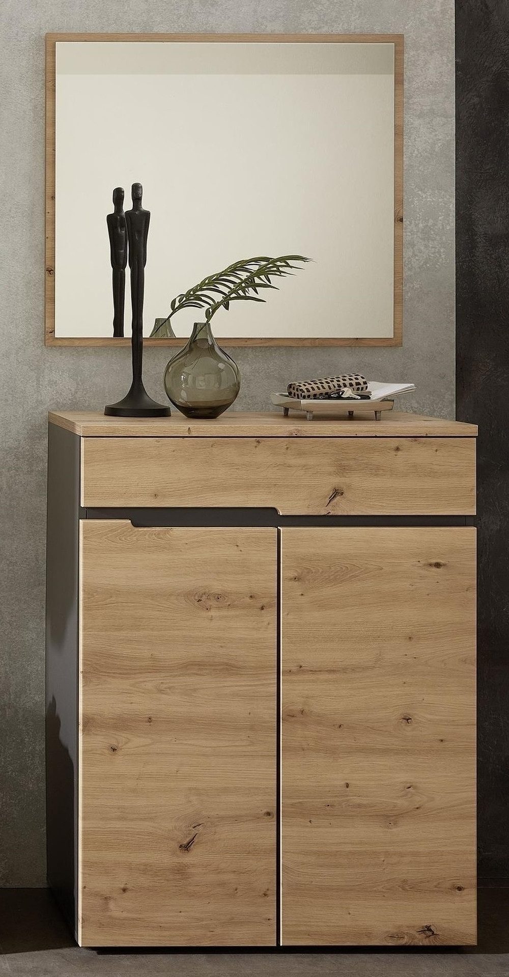 Innostyle Garderoben-Set (2-teilig) Artisan Eiche Dekor / Graphit - 80x192x38 (BxHxT), (2-teilig)