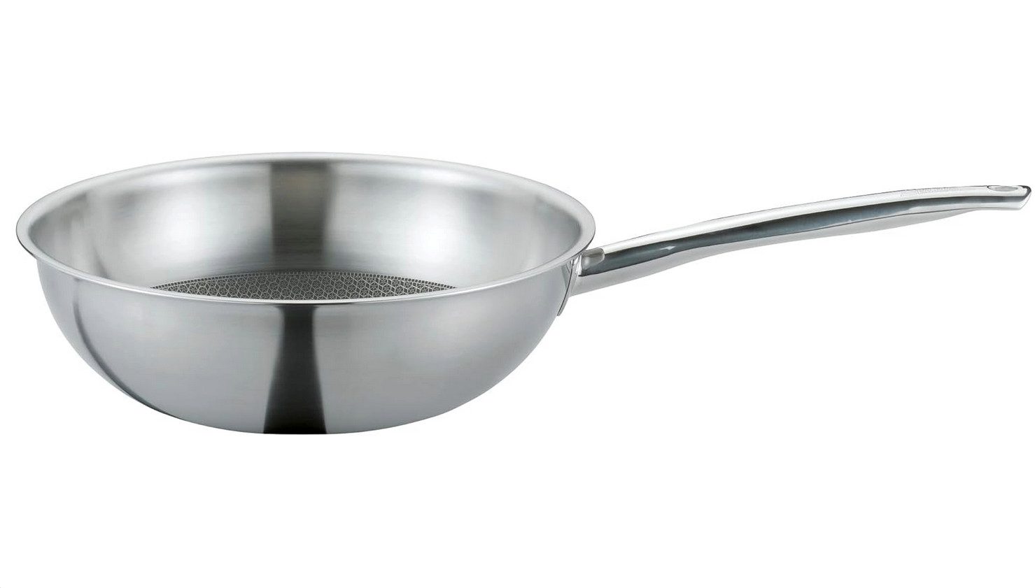 Spring Wok Spring Vulcano Cut Resist Wokpfanne 28 cm Edelstahl, Edelstahl, Induktion