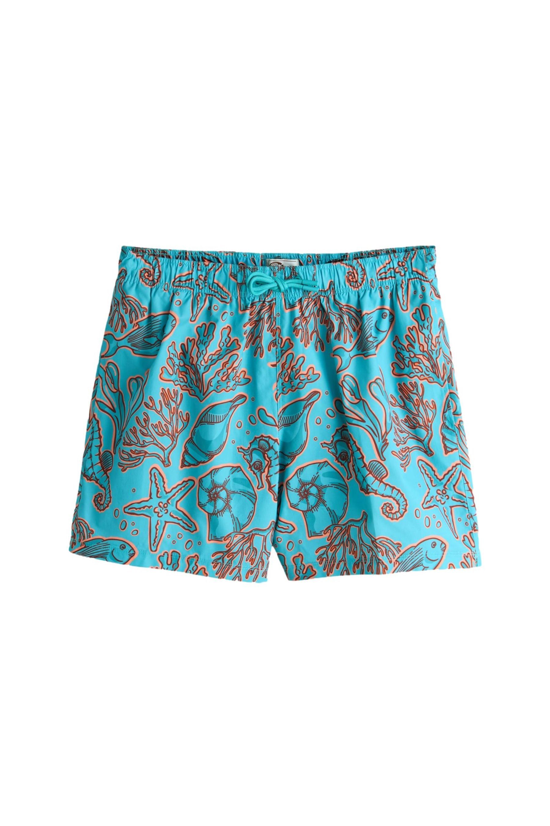 Next Badeshorts Badeshorts mit Korallen- und Muschel-Print (1-St)