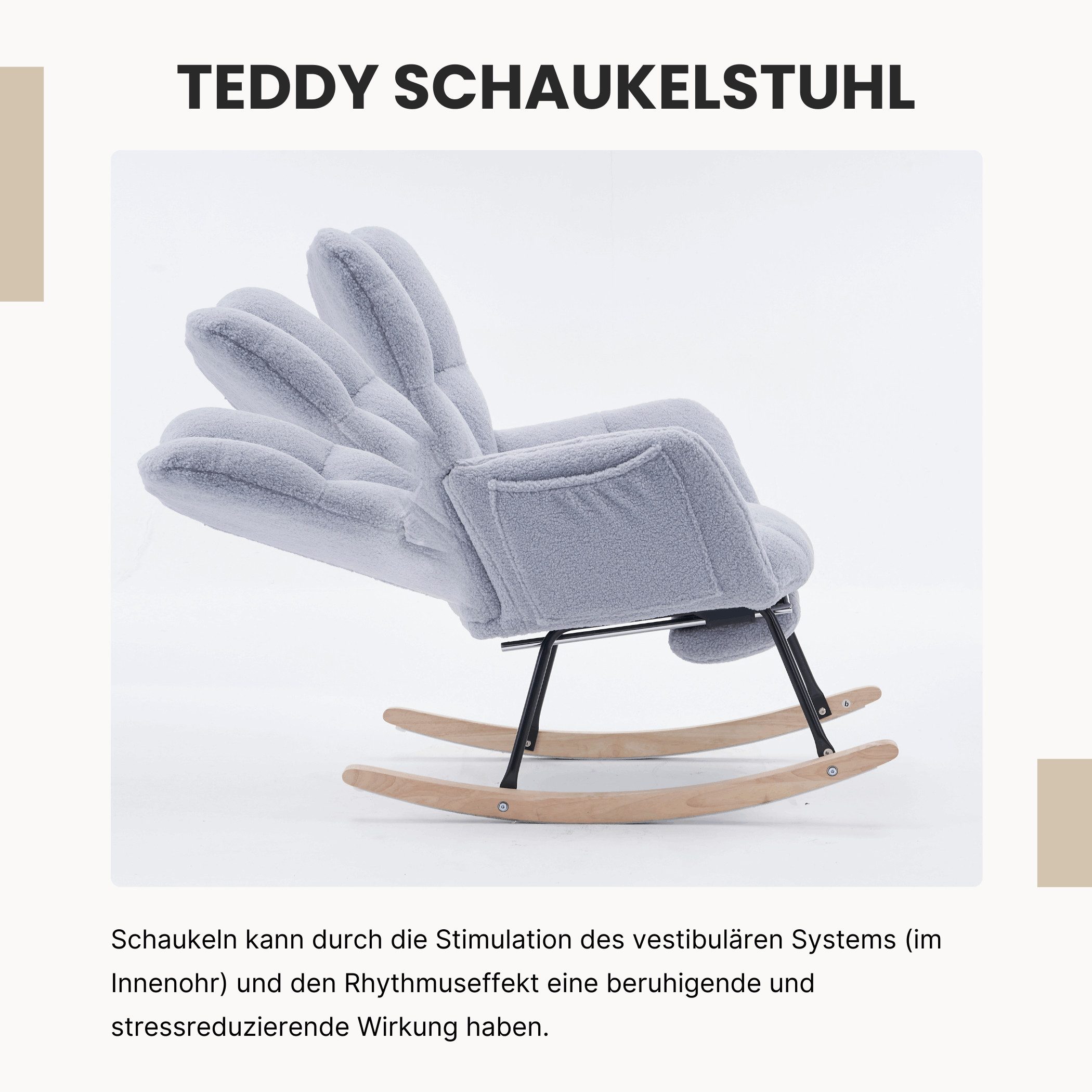 SeedWave Schaukelstuhl Teddy Schaukelsessel Wohnzimmer mit günstig online kaufen