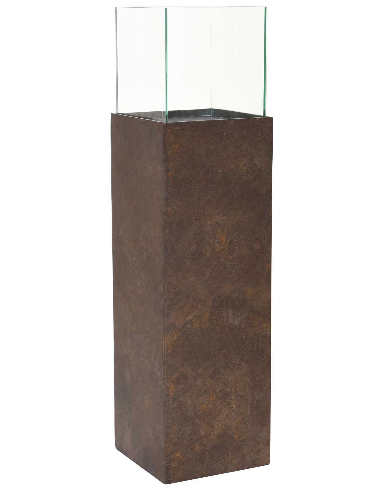 VIVANNO Bodenwindlicht Alu-Verbund CANDELA Rechteckig - Braun Seidenmatt Mi günstig online kaufen
