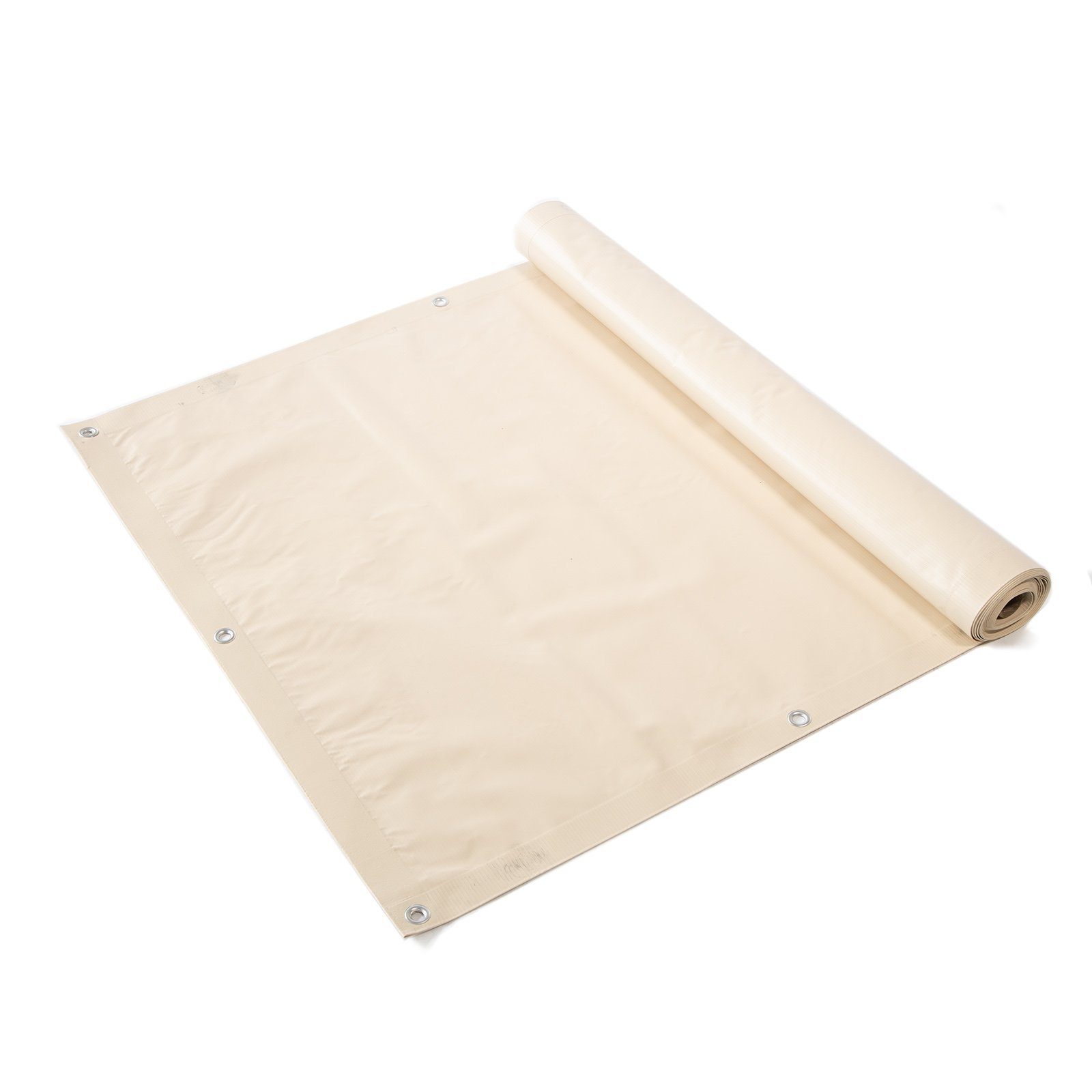 AEREY Balkon Sichtschutz 55x750 Cm – Cremefarben, Wetterbeständig, Mit Kabelbindern & Seil