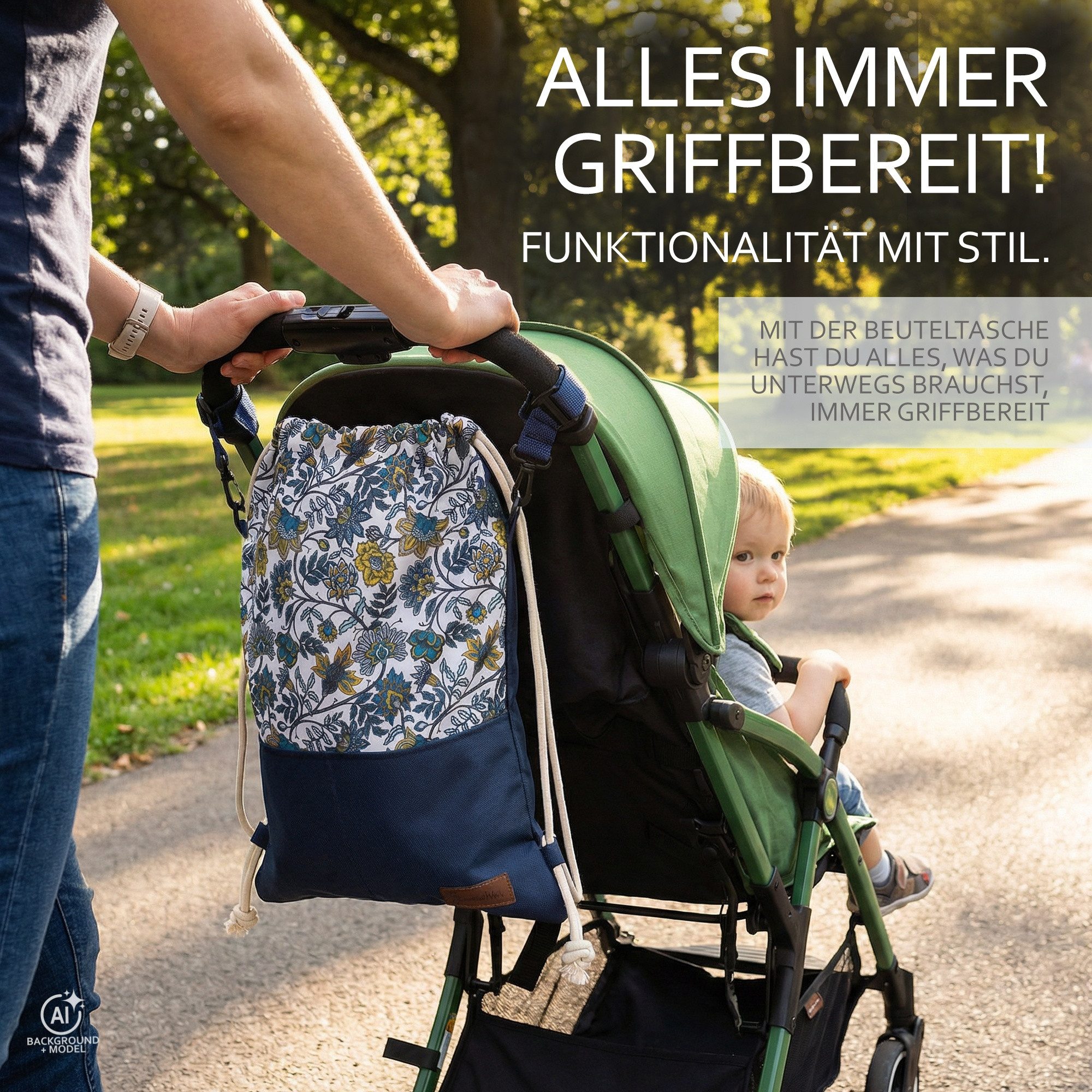 BambiniWelt by Rafael K. Wickeltasche Wickeltasche BEUTEL für Kinderwagen Buggy Babytasche