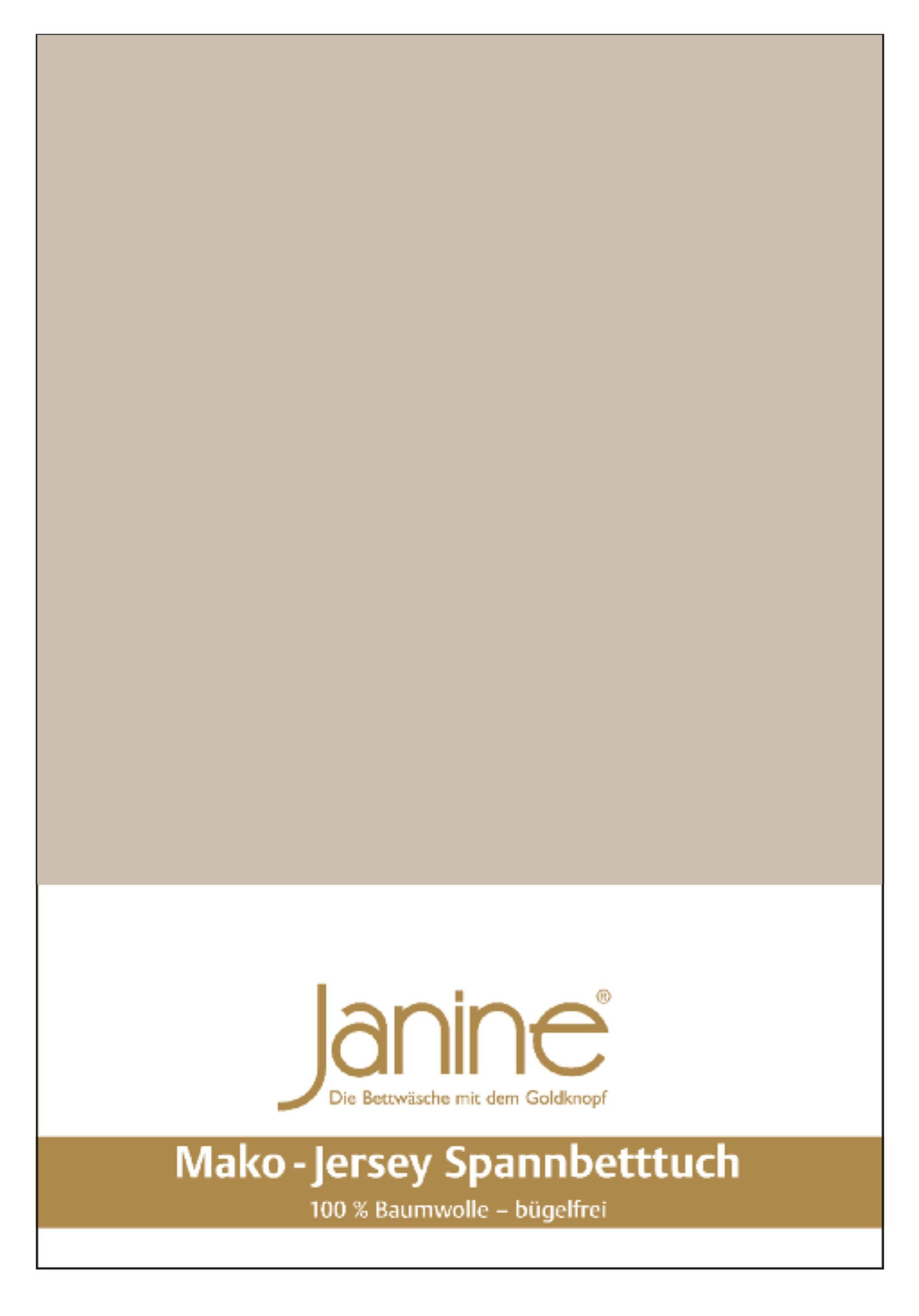 Janine Janine Spannbetttuch Mako-Feinjersey 5007 naturell (19) Größe:  150x günstig online kaufen