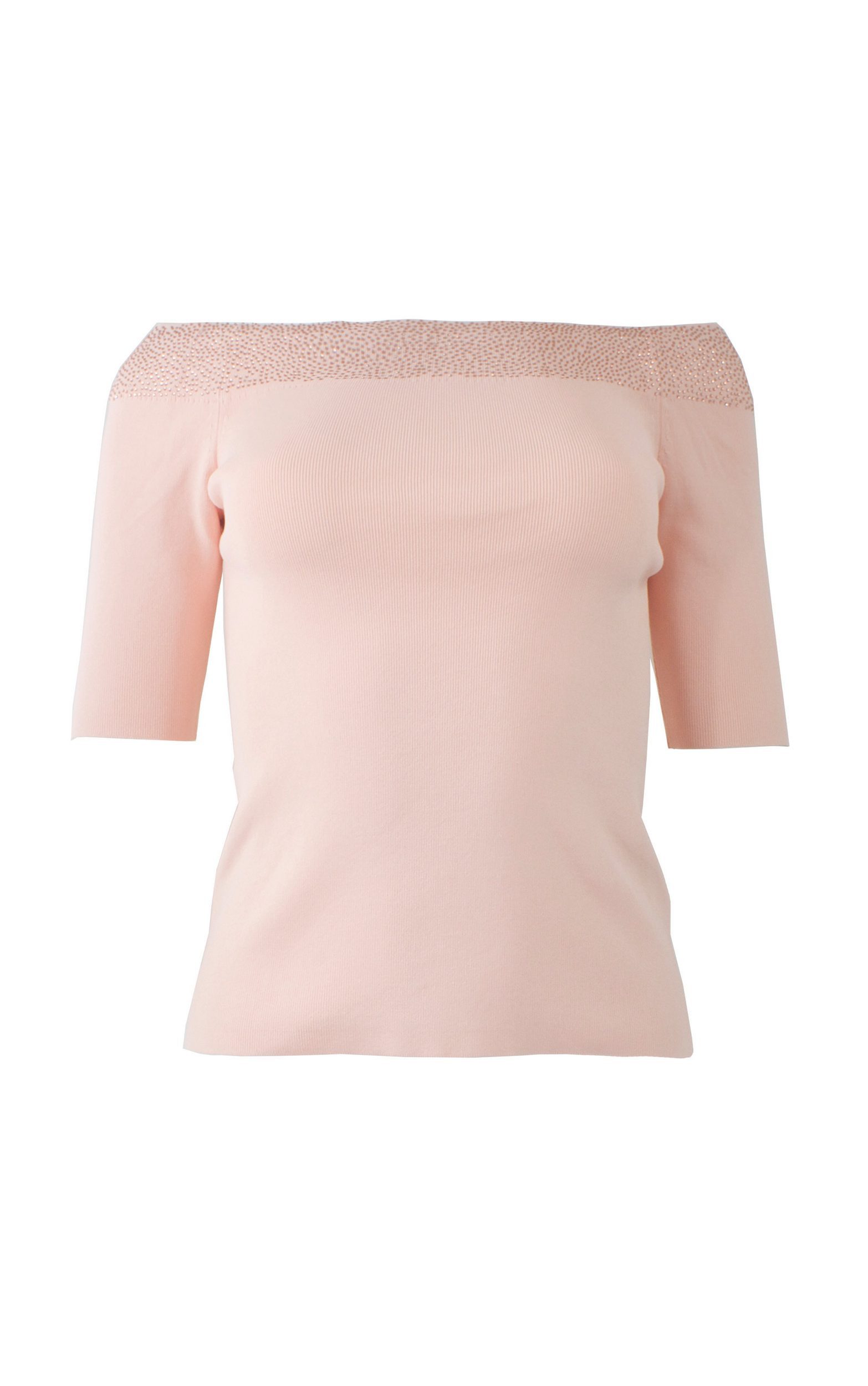 Passioni Carmenpullover mit Glitzerndem Ausschnitt