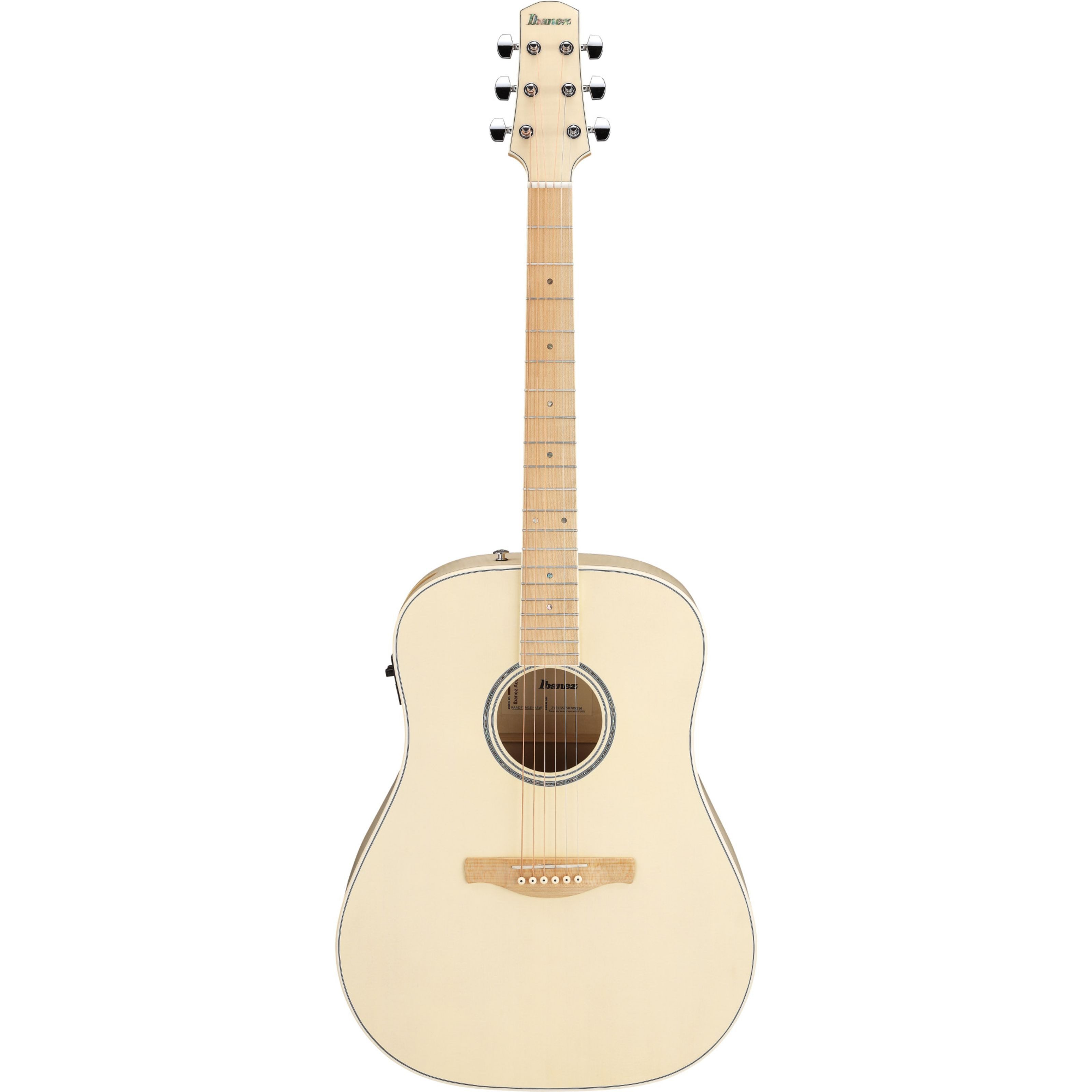 Ibanez Westerngitarre, Westerngitarren, Dreadnought Gitarren, AAD77M1E-OAW Open Pore Antique White - Westerngitarre