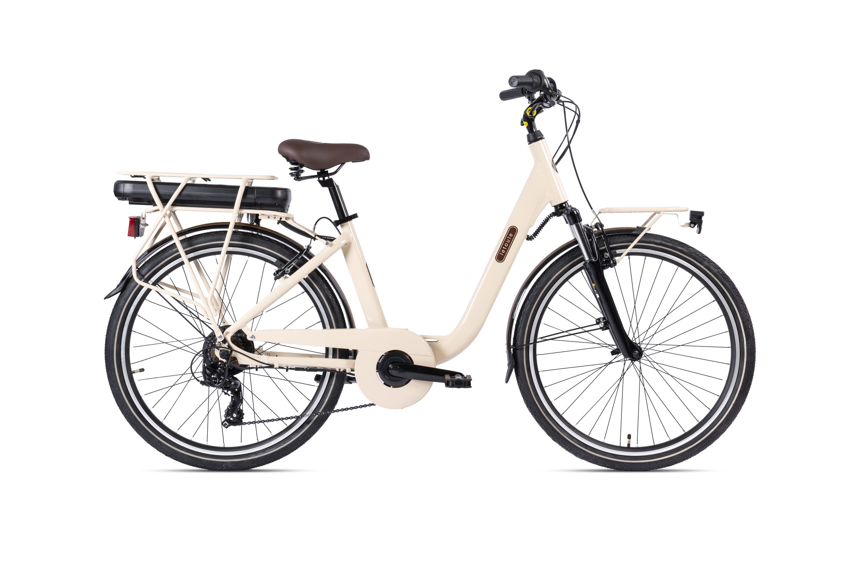VENICE - I love Italy E-Bike, 6 Gang Shimano, Kettenschaltung, Heckmotor, Elektro-Citybike 28 Zoll LETOULE "LaFolie"