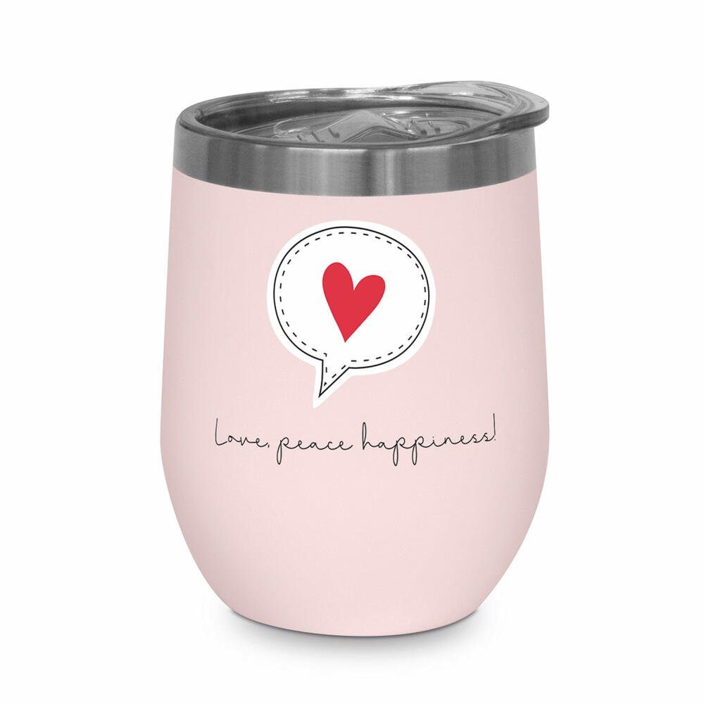 PPD Thermobecher Lovepeacehappiness Thermo Mug 350 ml, Edelstahl