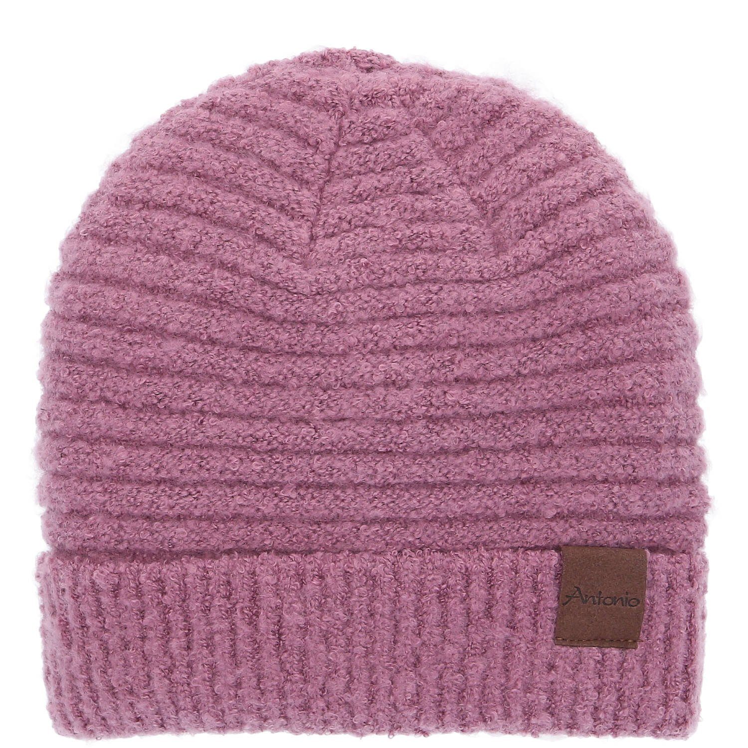 Antonio Strickmütze Antonio Damen Strick Mütze Bouclé Beanie berry (1-St) günstig online kaufen