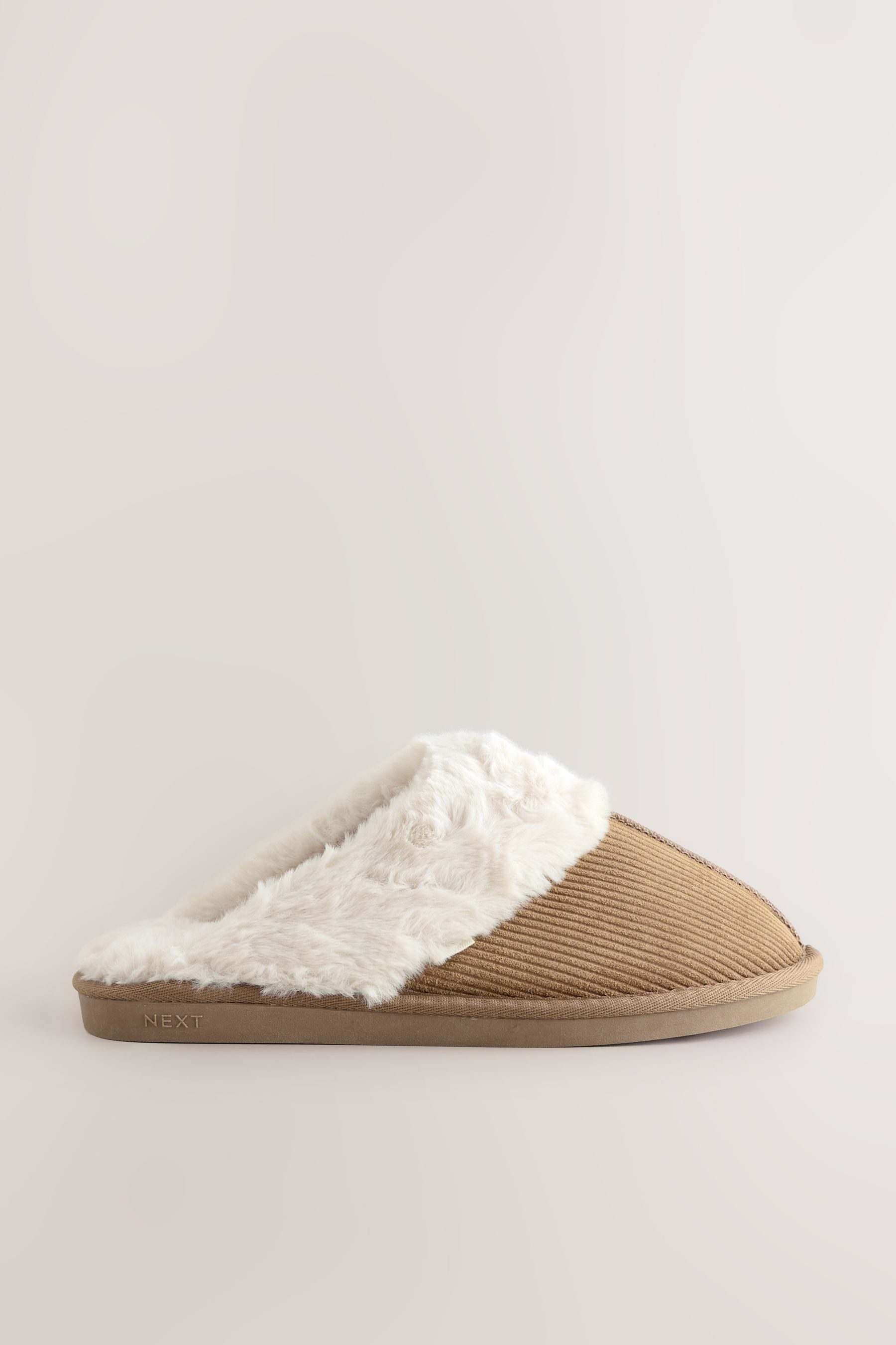 Next Veloursleder-Hausschuhe mit Kunstfell Hausschuh (1-tlg)