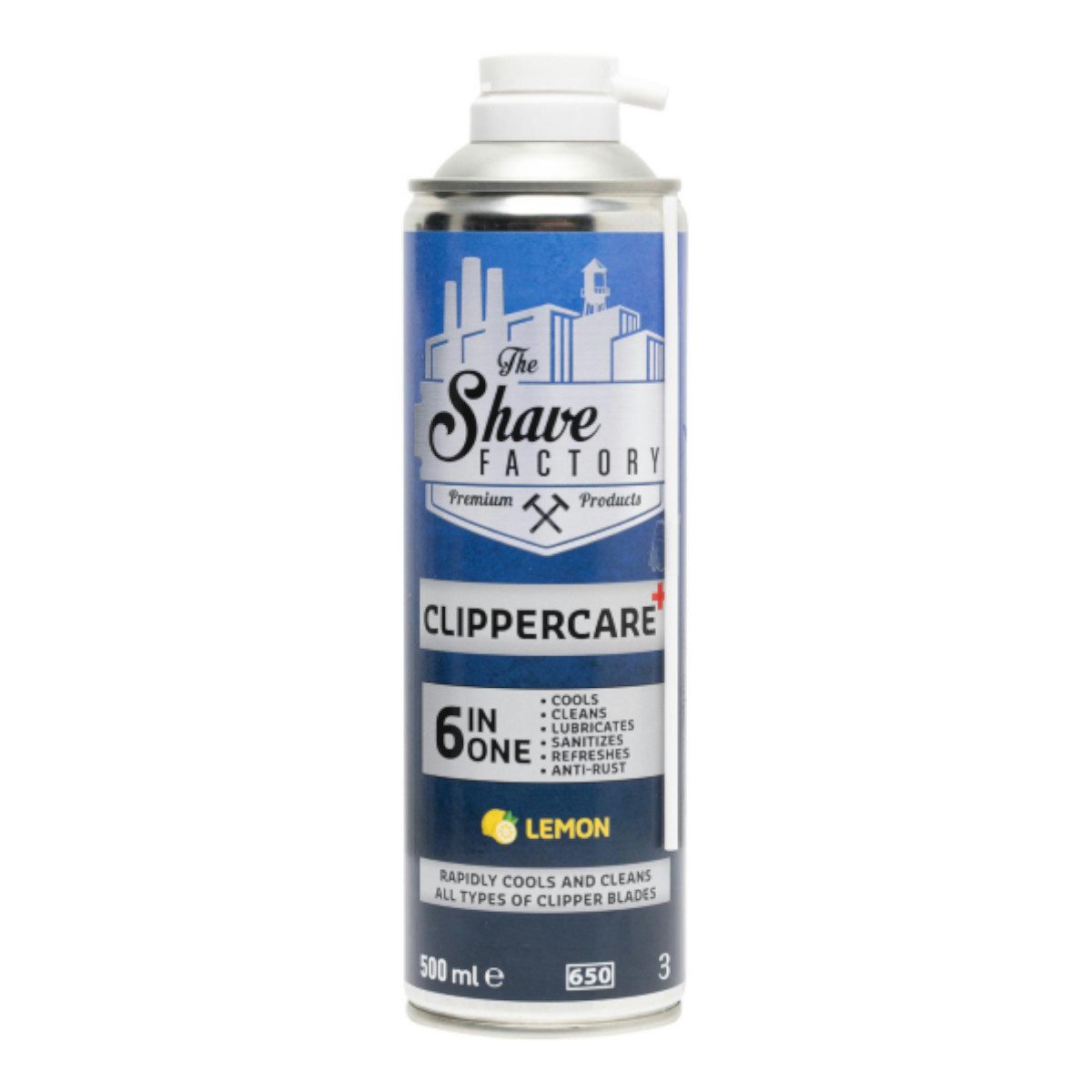 The Shave Factory Clippercare Desinfektionsspray für Haarschneidemaschinen 6 in 1 500ml Oberflächen-Desinfektionsmittel