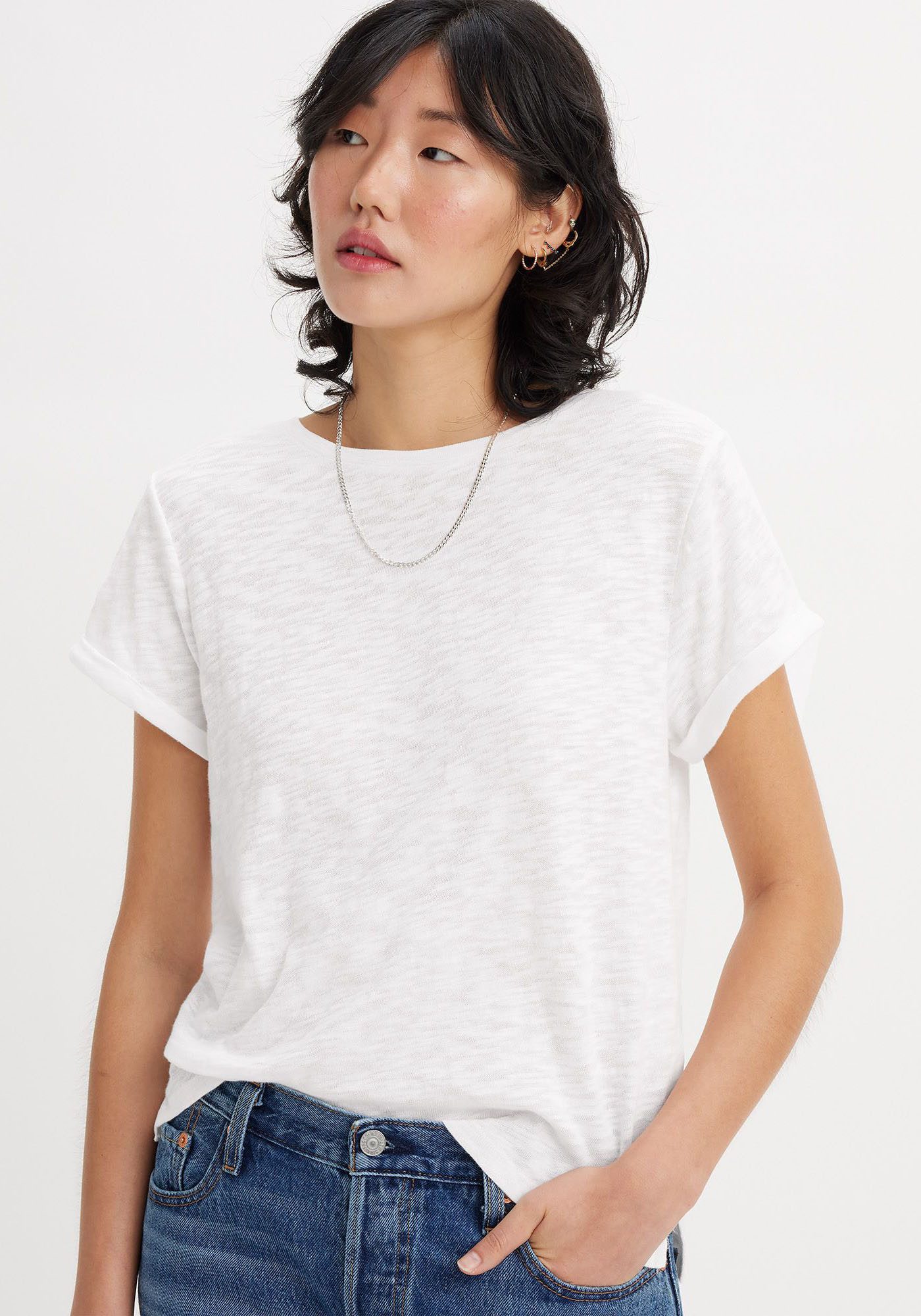 Levi's® Rundhalsshirt MARGOT TEE aus strukturierter günstig online kaufen