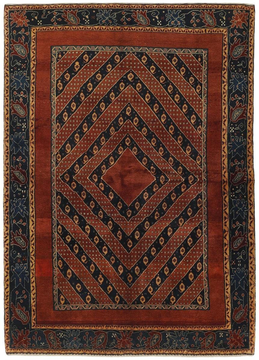 Orientteppich Ghashghai 162x232 Handgeknüpfter Orientteppich / Perserteppich, Nain Trading, rechteckig, Höhe: 12 mm
