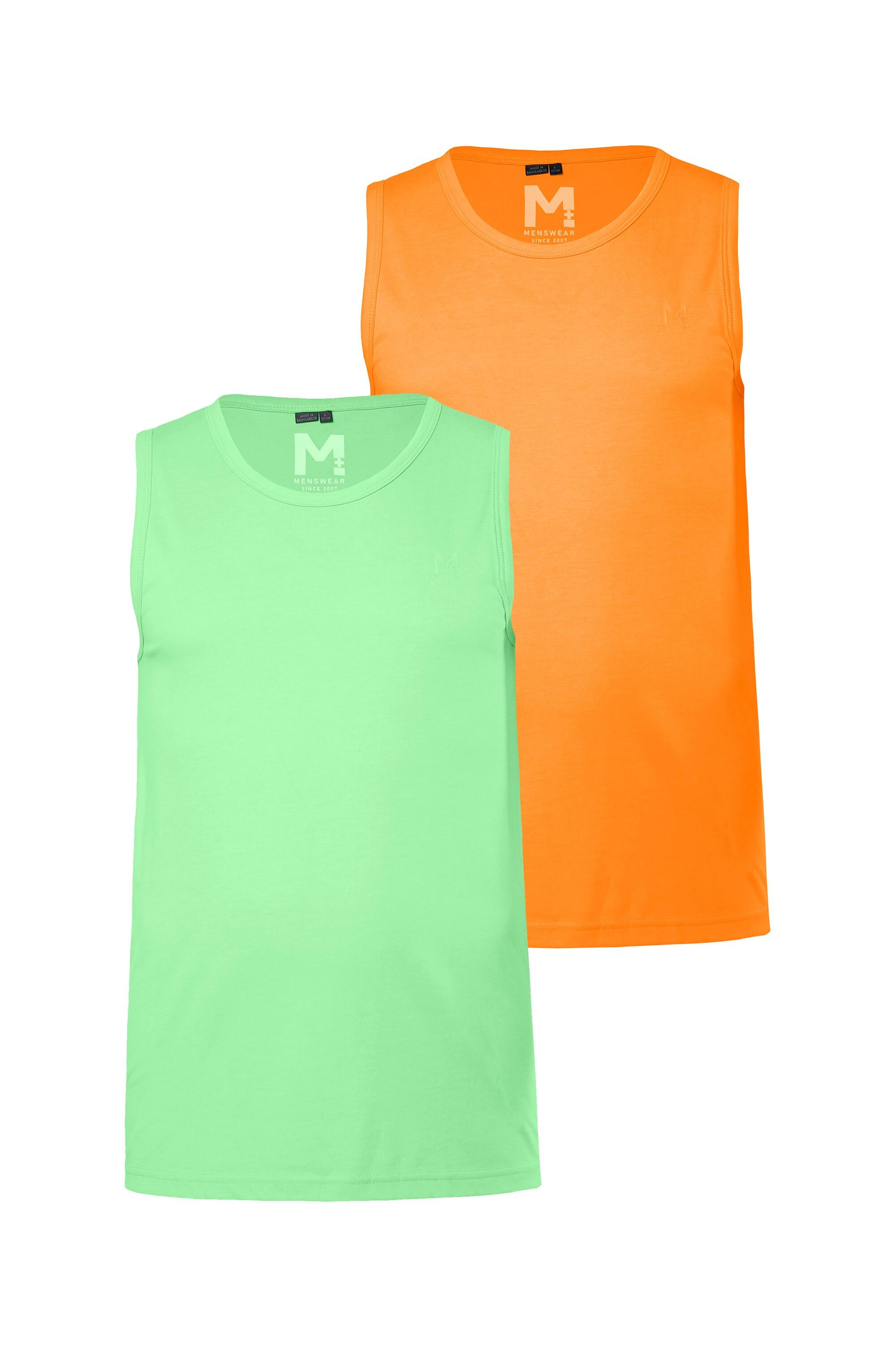 Men Plus T-Shirt Tanktop Basic 2er-Pack Rundhals
