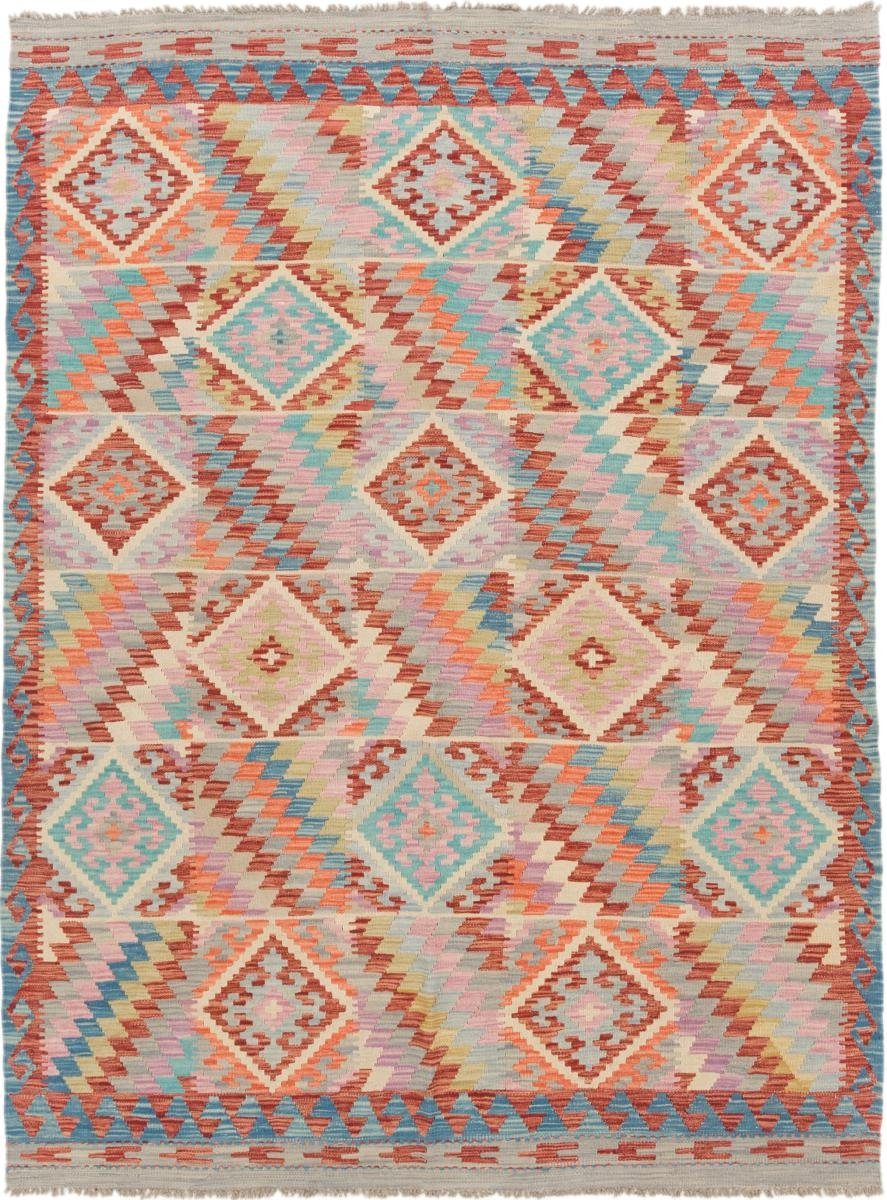 Orientteppich Kelim Afghan 184x243 Handgewebter Orientteppich, Nain Trading, rechteckig, Höhe: 3 mm