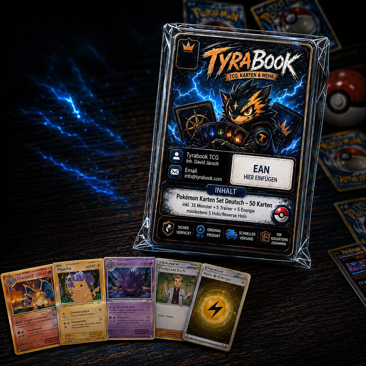 The Pokémon Company Sammelkarte Pokémon Karten Set Deutsch – 50-500 Karten inkl. Holo Mix