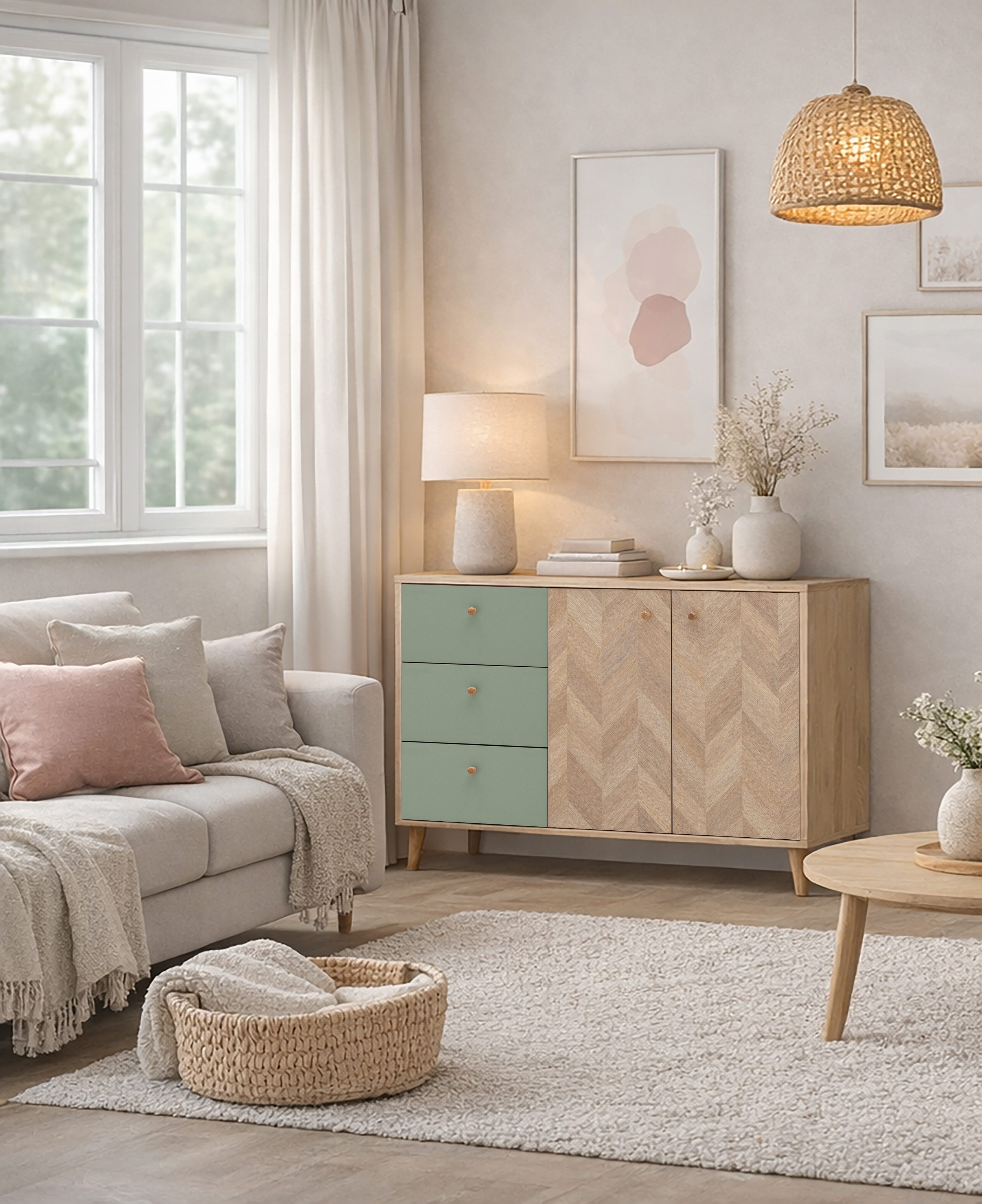 Schildmeyer Kommode Visby, Sideboard, Made in Germany, B: 109 cm (1 St), Solide Verarbeitung - Dieses Produkt ist in Deutschland gefertigt