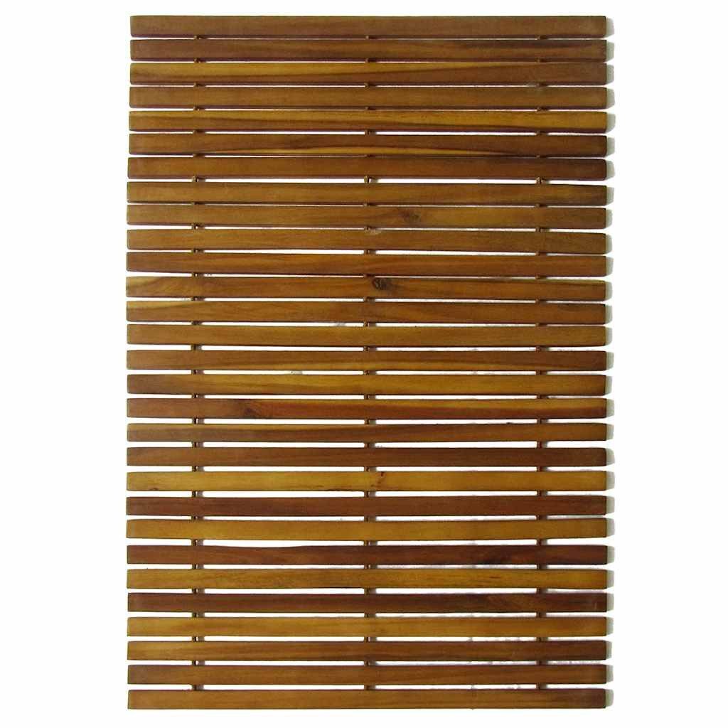 vidaXL Badematte 3 x nholz Badematte 80 x 50 cm, Höhe 0.9 mm, Holz – Bild 2 von 4