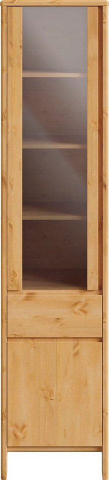 Home affaire Vitrine Luven Höhe 192 cm, Massivholz, 2 Türen und 1 Schublade
