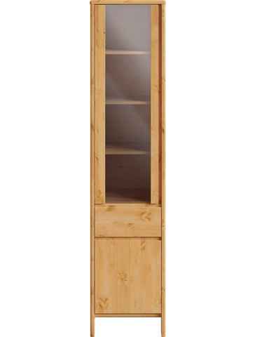 Home affaire Vitrine Luven zertifiziertes Massivholz, Höhe 192 cm, 2 Türen und 1 Schublade
