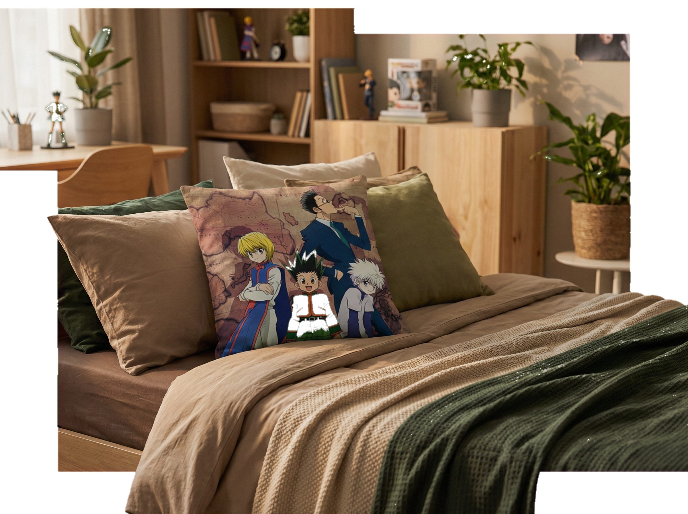 Hunter x Hunter Dekokissen Anime Hunter X Hunter Kissen Dekokissen 35x35 cm