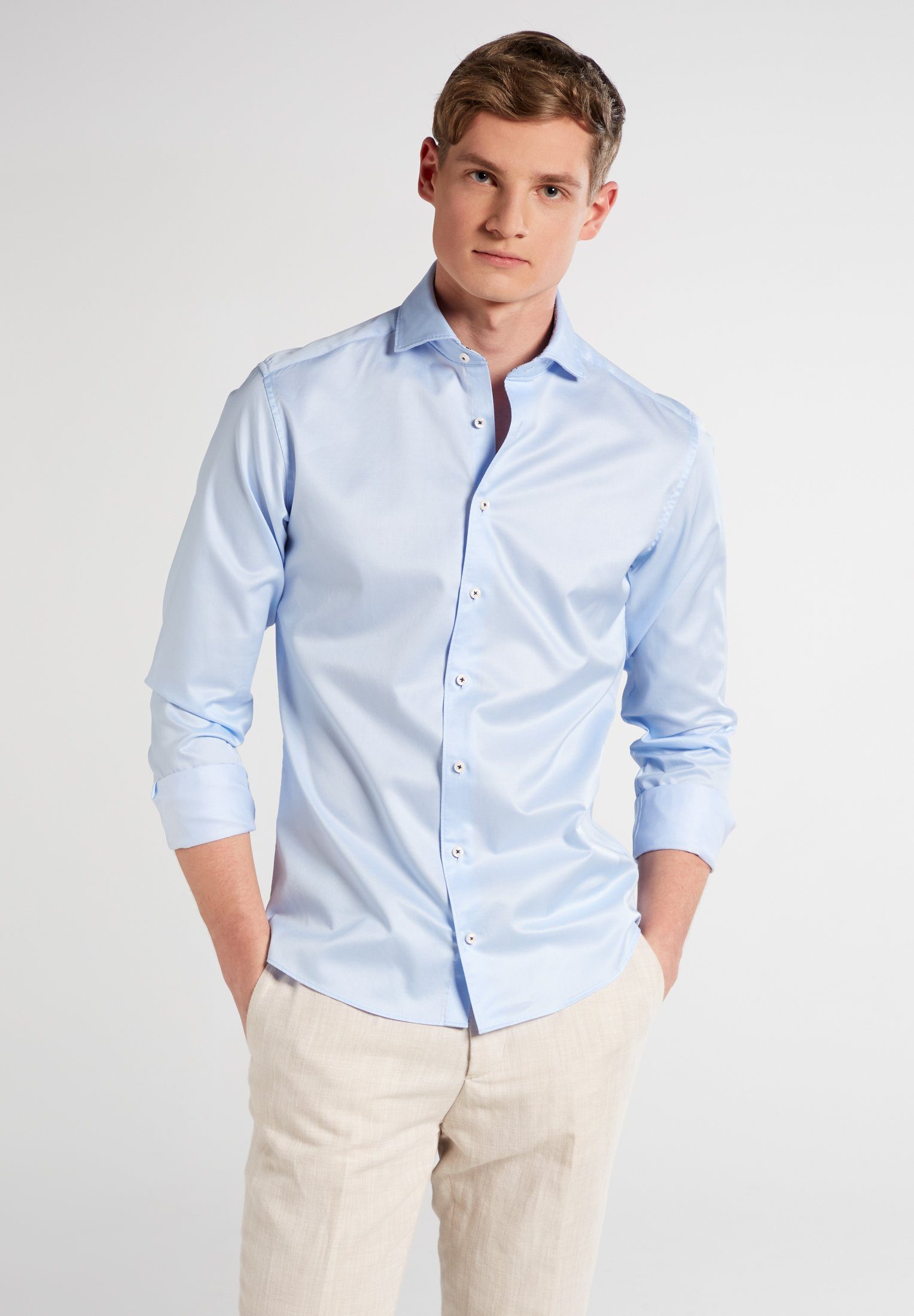 Eterna Langarmhemd SLIM FIT EASY IRON günstig online kaufen