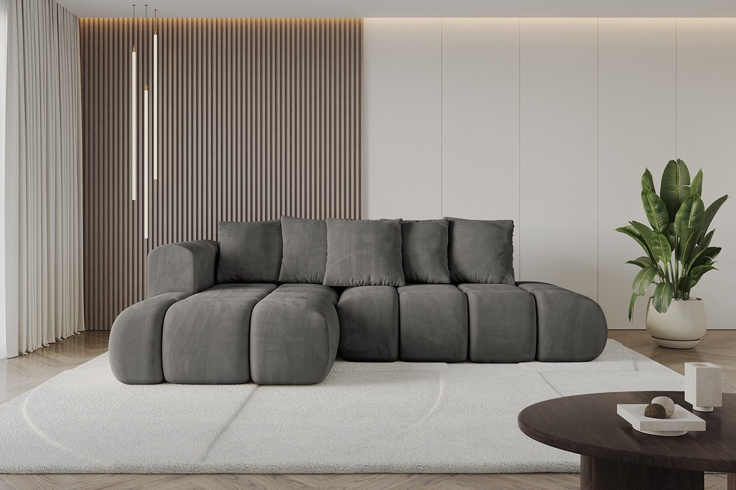 ALTDECOR Ecksofa CLOUD-L-v1, Couch mit Schlaffunktion, Wohnzimmer - Wohnlandschaft, Corner Sofa Bett Eckcouch Couch L-Form Schlafcouch Ausziehbar