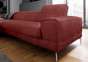 W.SCHILLIG Ecksofa piedroo, Kopfteilverstellung, wahlweise mit Sitztiefenverstellung, Breite 343cm