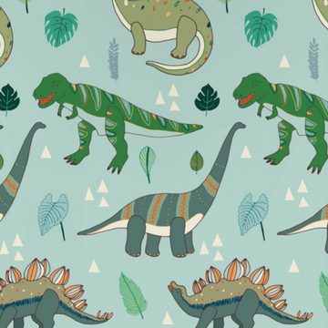 Kinderbettwäsche Dinozeit Trendy Bedding, ESPiCO, Renforcé, 2 teilig, Urzeit, Tyrannosaurus Rex, Brachiosaurus, Stegosaurus