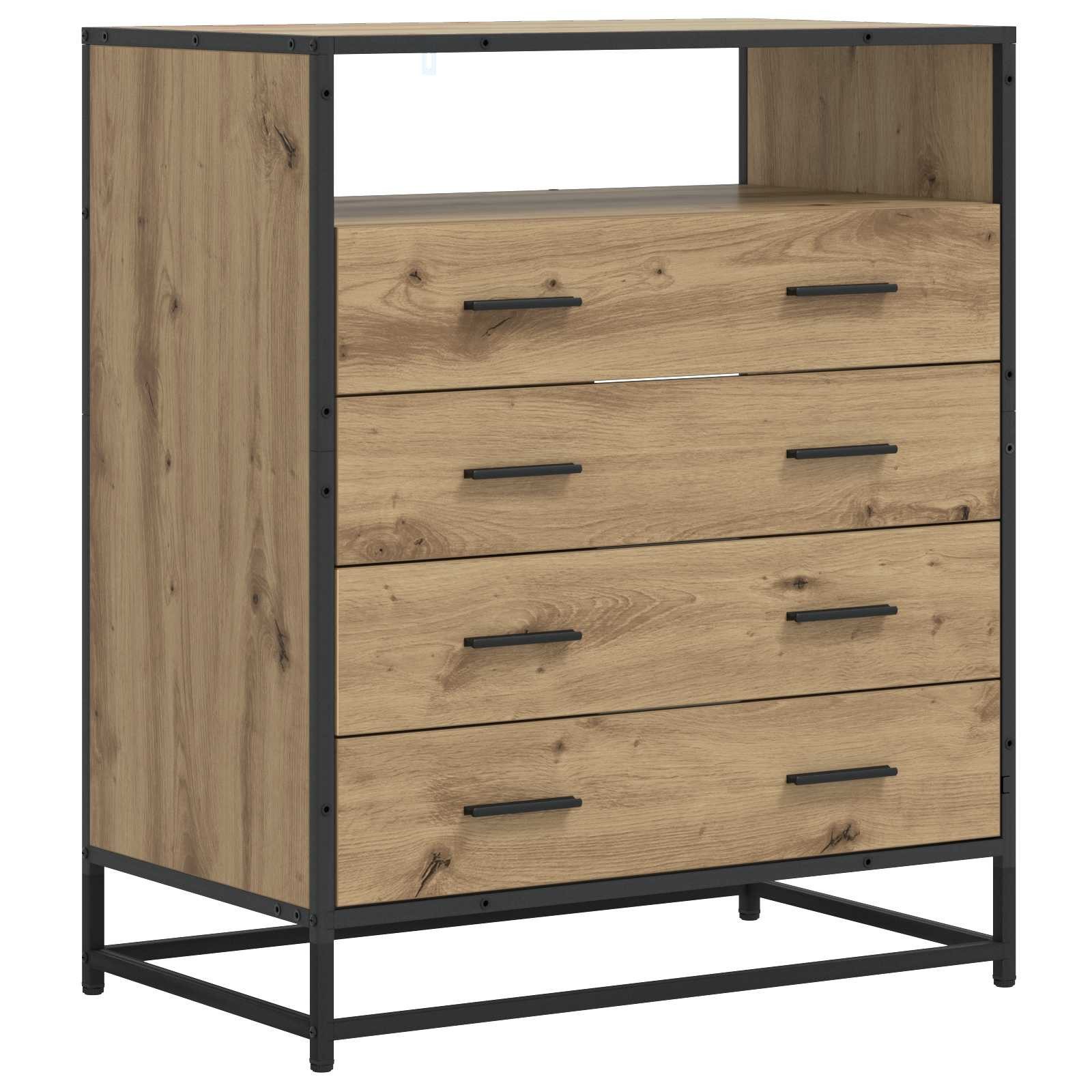 vidaXL Kommode Schubladenschrank 4-Schublade Artisan-Eiche 70 x 41 x 83,5 cm (1 St)