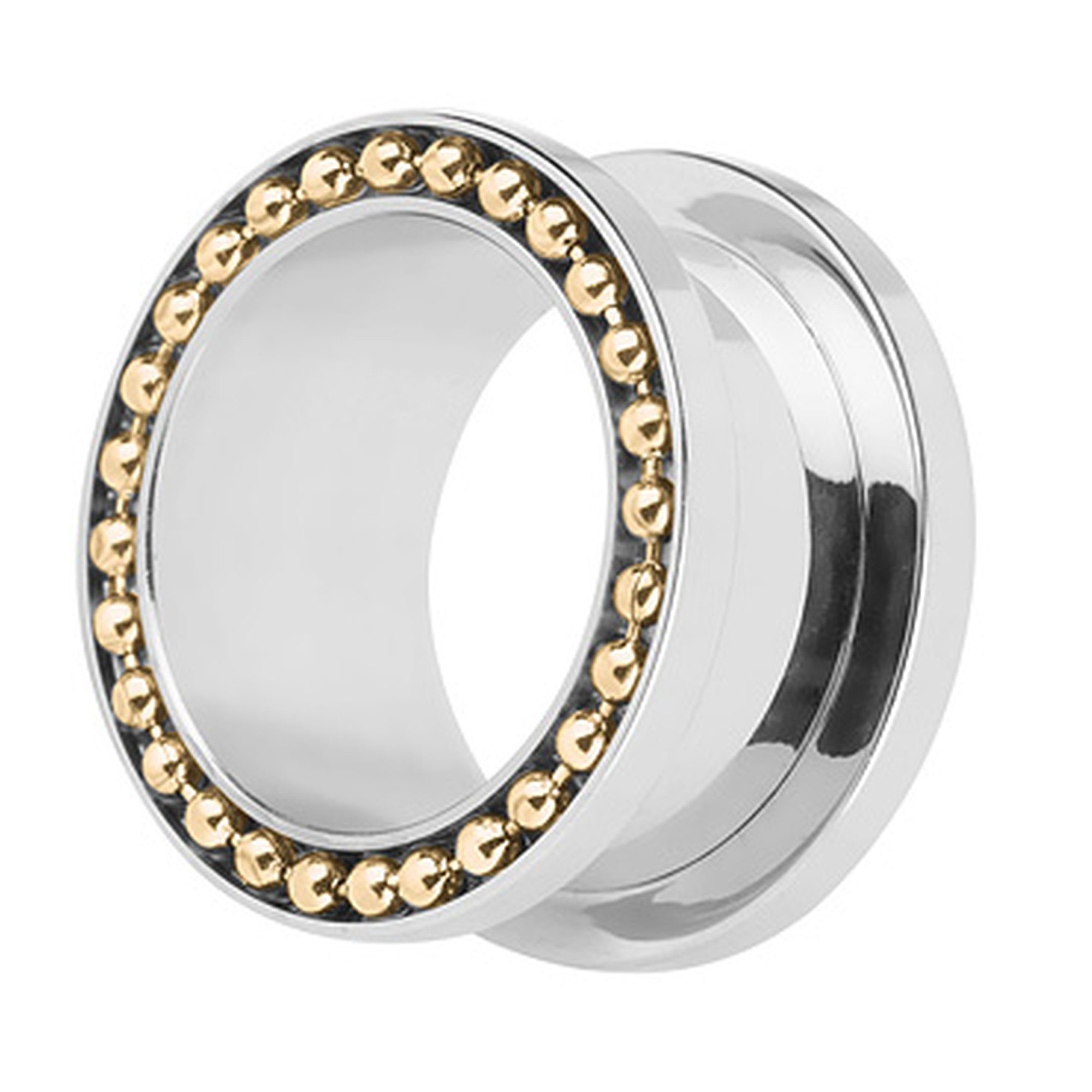 Taffstyle Plug Piercing Silber mit Stahl günstig online kaufen