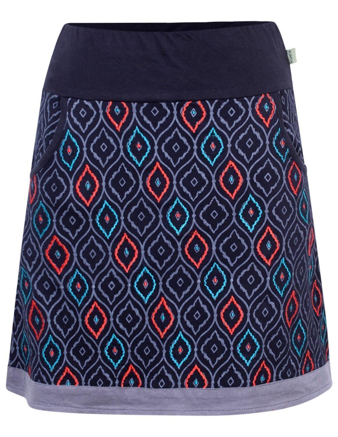 Vishes A-Linien-Rock Rock 70er 80er Jahre Retro Muster Druck Taschen Boho, Elfen, Hippie Style