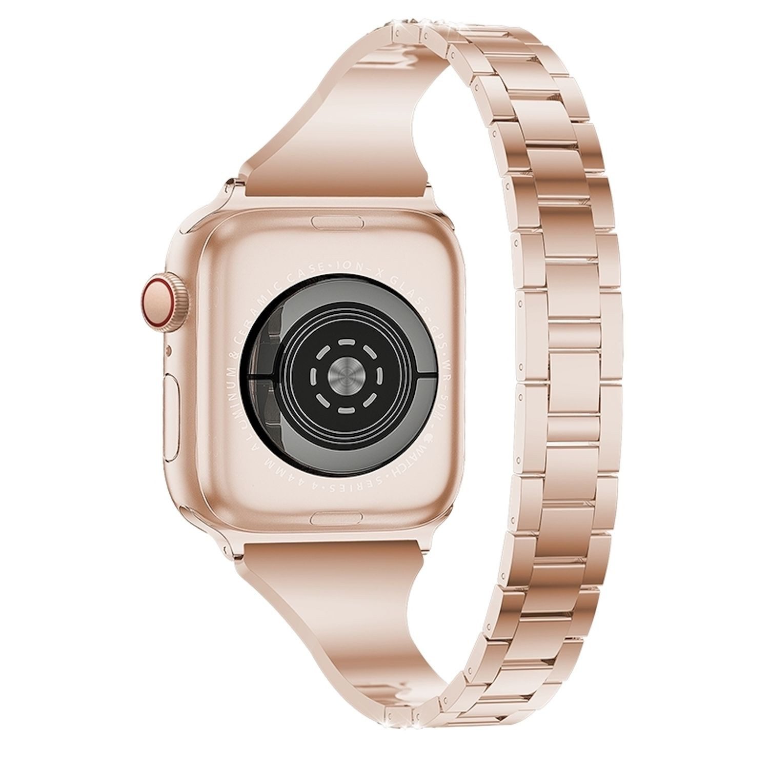 Wigento Smartwatch-Armband Für Apple Watch Series 11 10 42mm / 9 8 7 41mm Diamant Design Armband