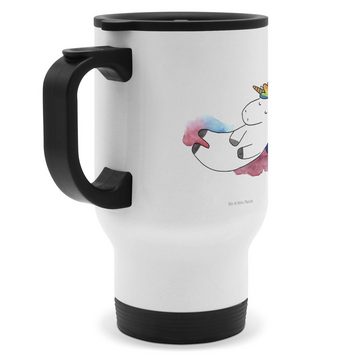 Mr. & Mrs. Panda Thermobecher Einhorn Wolke 7 - Weiß - Geschenk, Thermobecher, Kaffeetasse zum Mitn, Edelstahl, Perfektes Geschenk