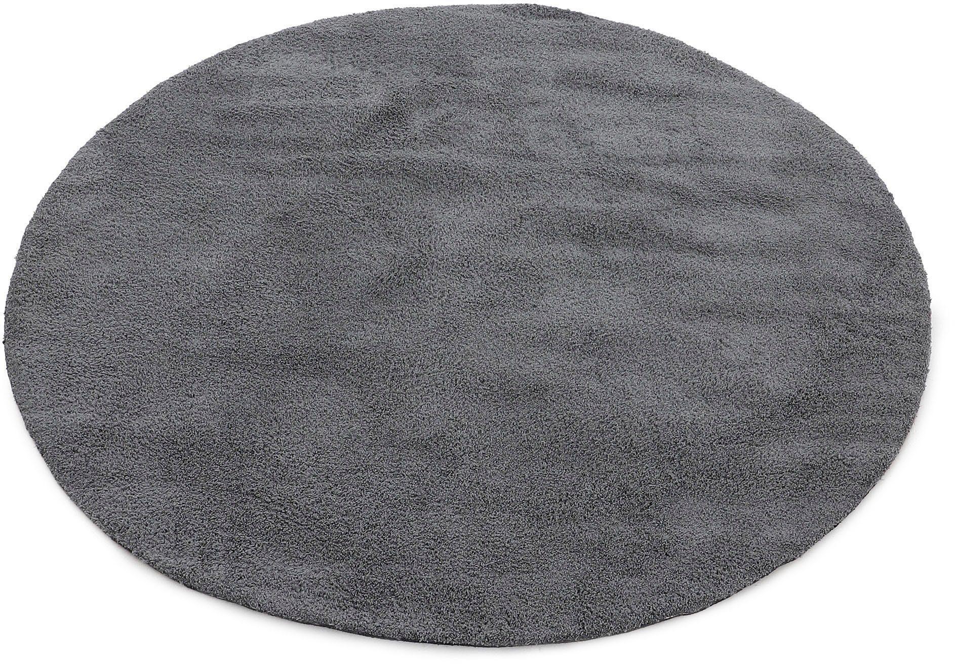 carpetfine Teppich "Silky" rund 20 mm Höhe Shaggy, Langflor, uni, besonders günstig online kaufen