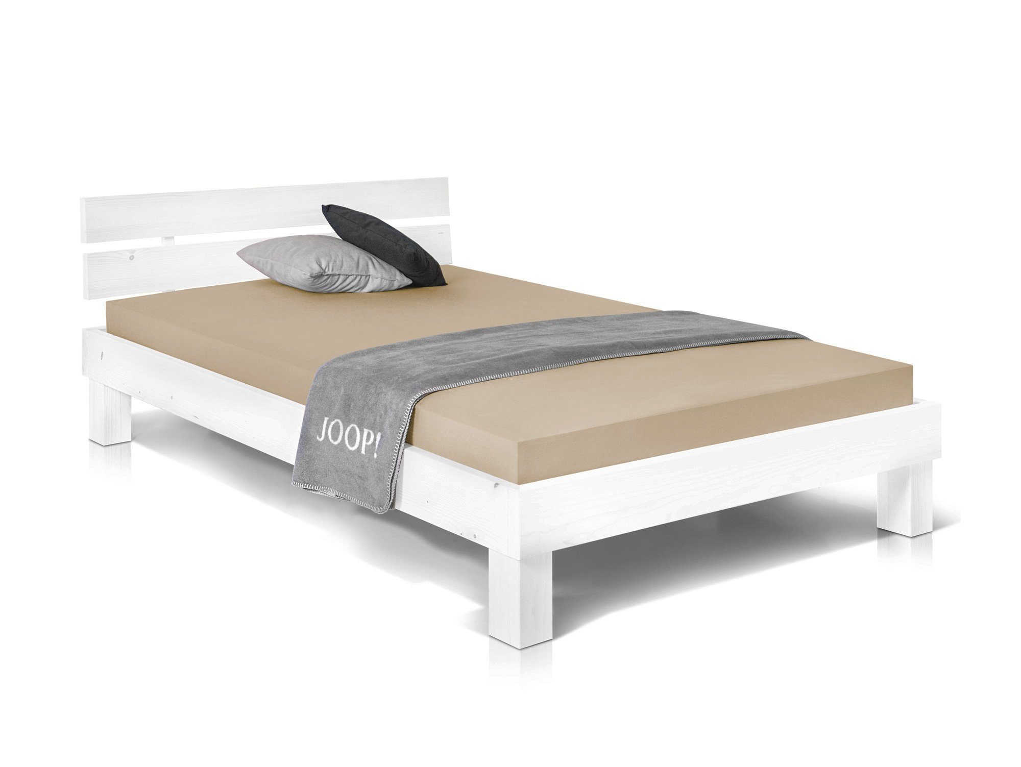 Moebel-Eins Massivholzbett, PUMBA Massivholzbett mit Kopfteil, günstig online kaufen