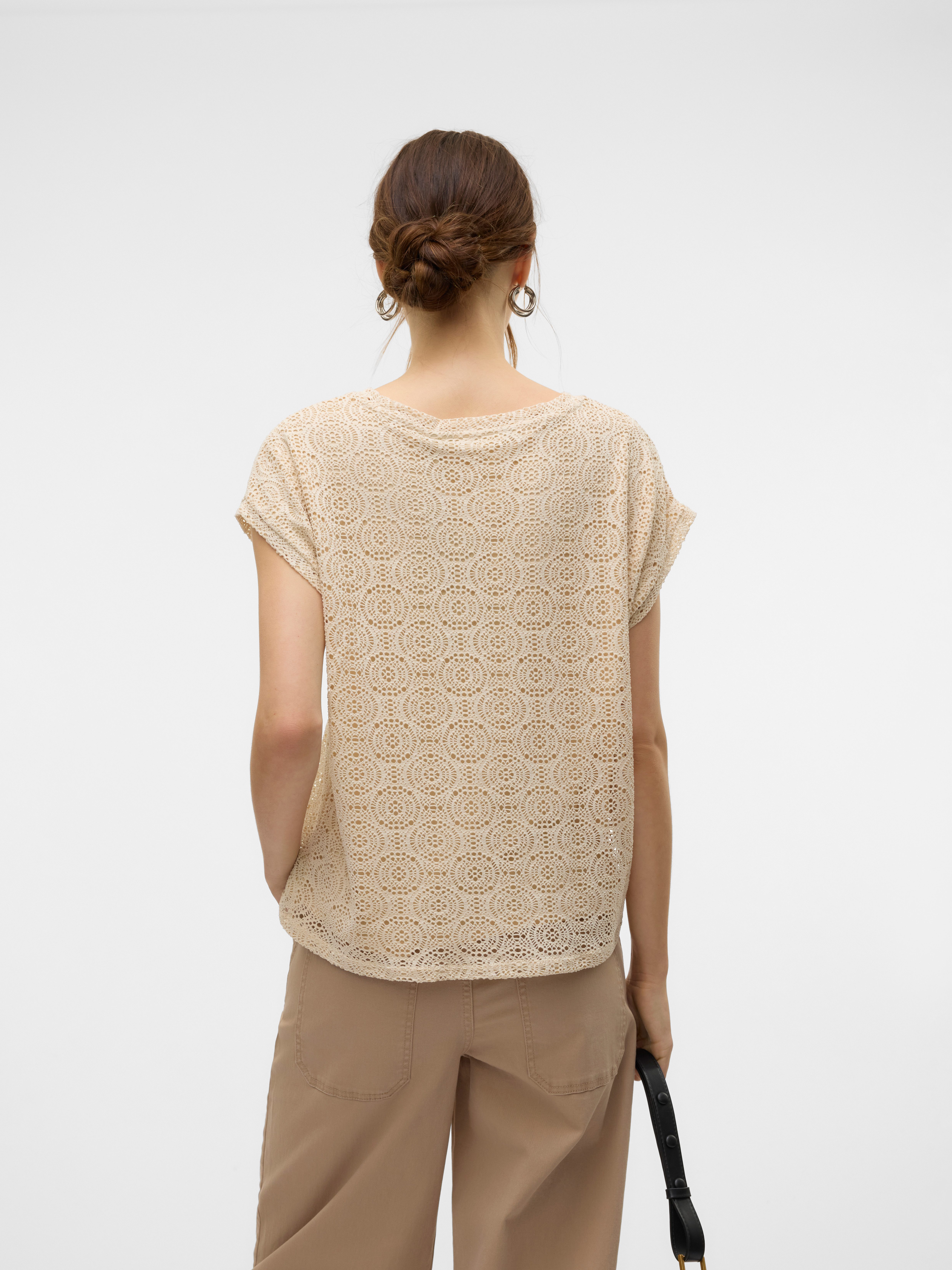 Vero Moda T-Shirt VMMAYA AVA SS TOP JRS VO Materialmix, regular fit