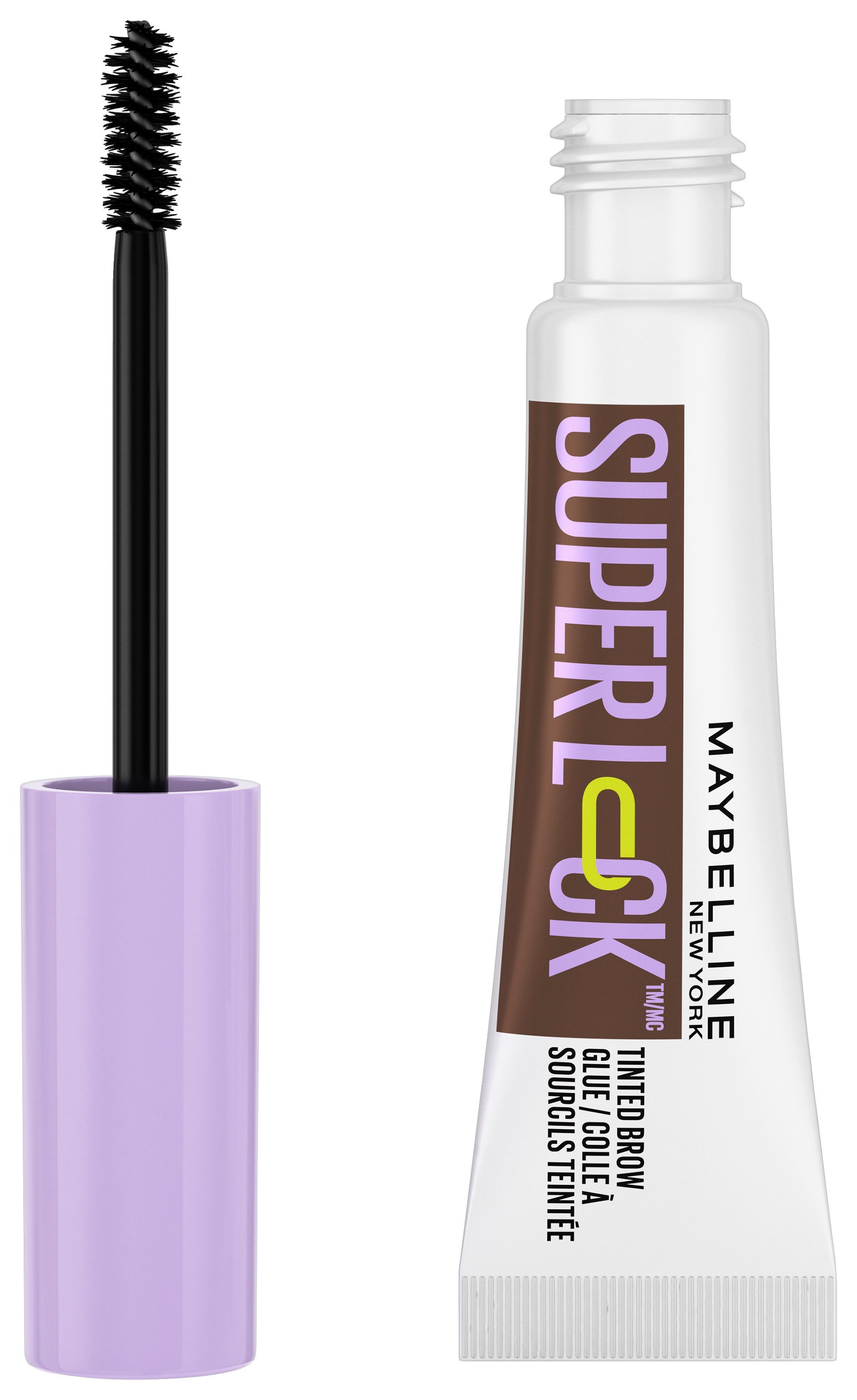 MAYBELLINE NEW YORK Augenbrauenpflege SUPER LOCK BROW GLUE AUGENBRAUENGEL, fixiert, definiert, formt, setzt Highlights, wischfest