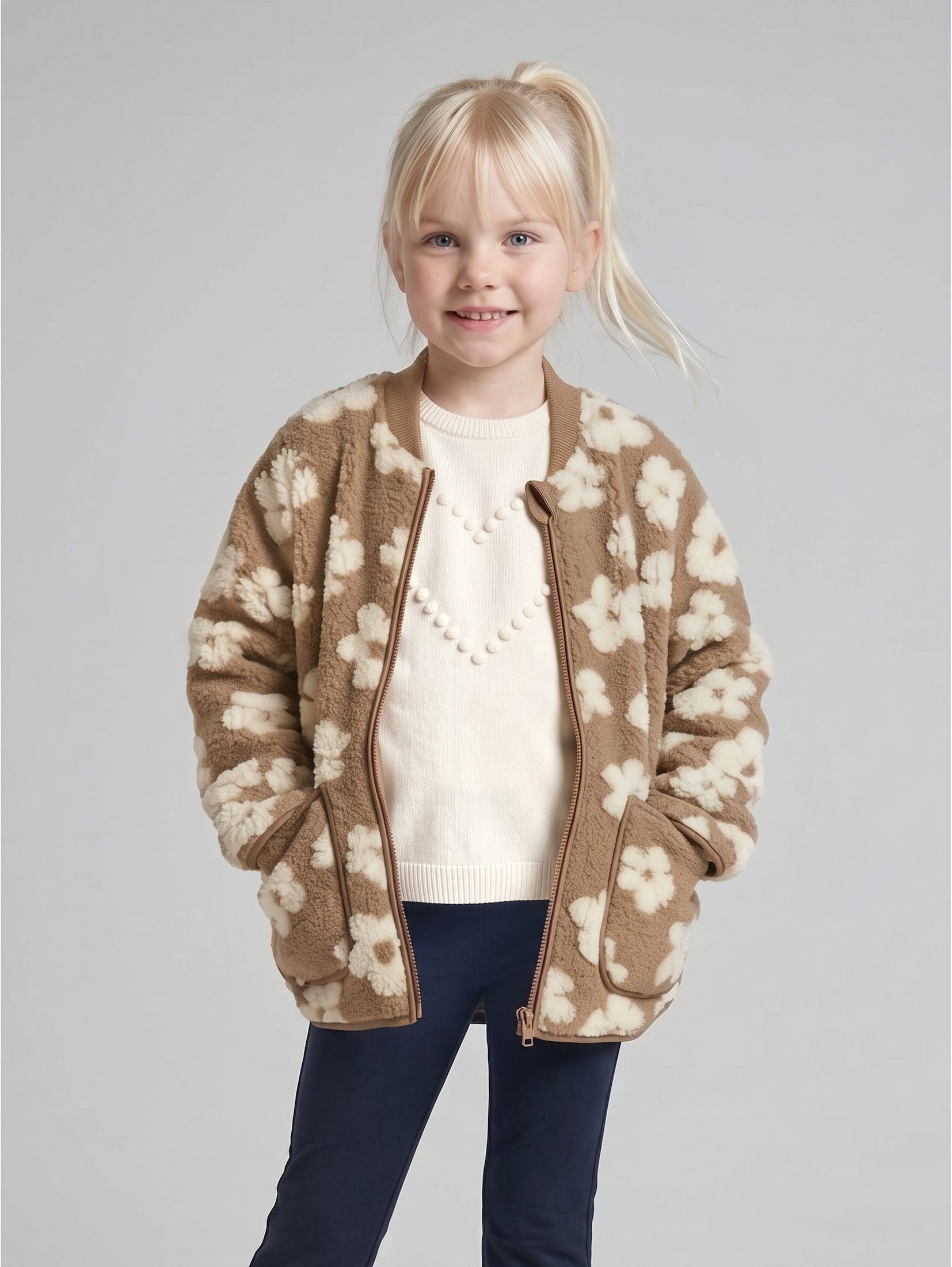 TOM TAILOR Softshelljacke Jacken Teddy Bomberjacke mit Blumenmuster