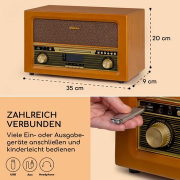 Auna Belle Epoque 1906 Retro-Radio (DAB- und UKW-Radio, 5 W)