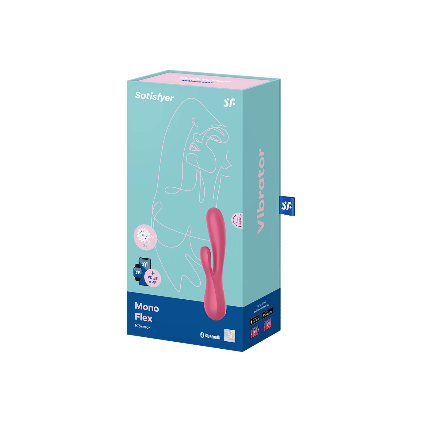 Vibrator Klitoris App' 'Mono Connect Satisfyer Klitoris-Stimulator mit Satisfyer Flex (20,5cm) App