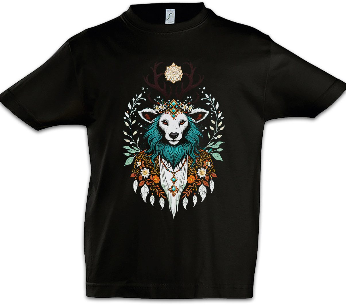 Print-Shirt DruidKinder T-Shirt Druide Schaman Shaman Fantasy Elves Elfen Fairy